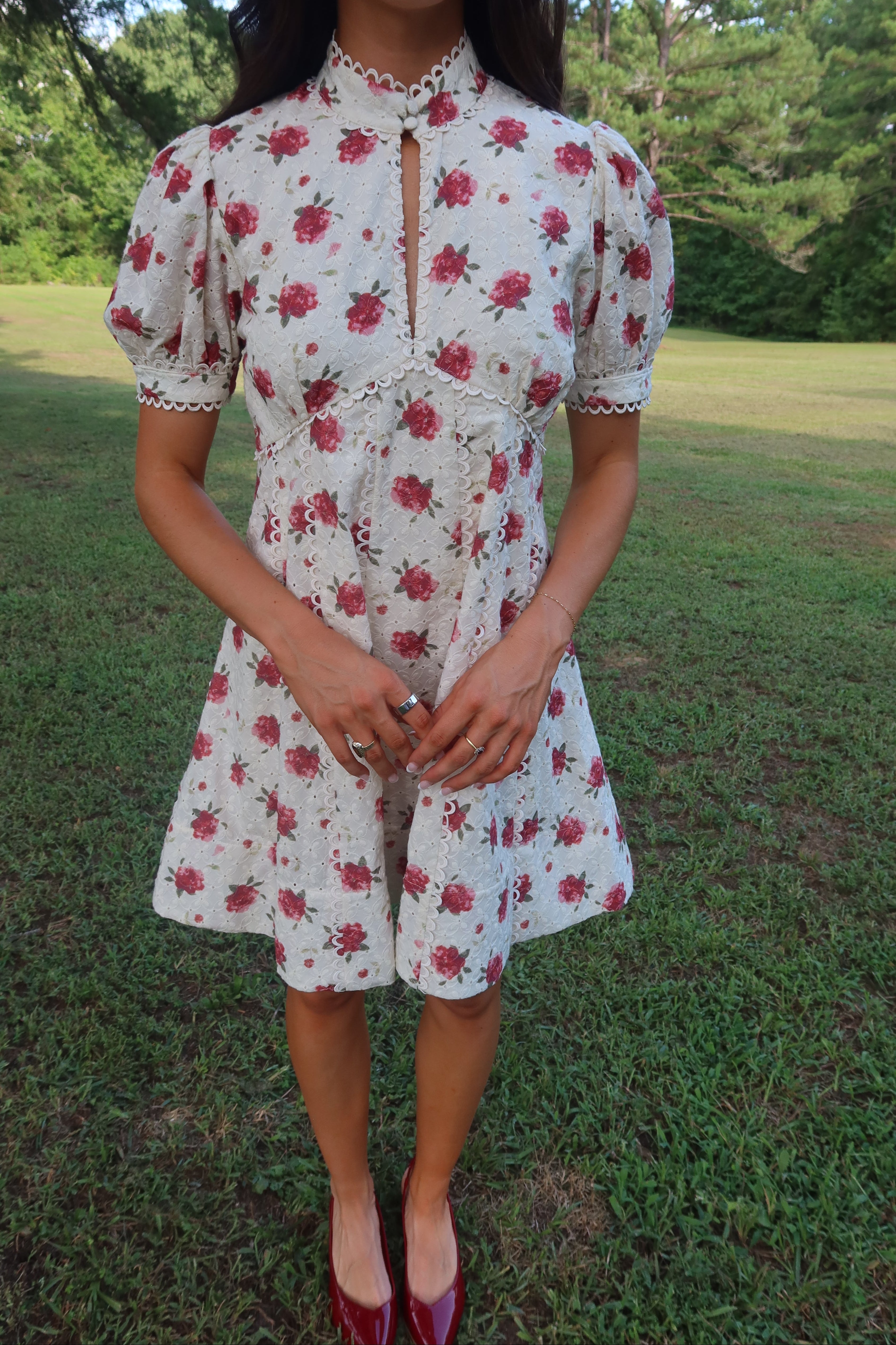 Autumn Embroidered Mini Dress- Floral