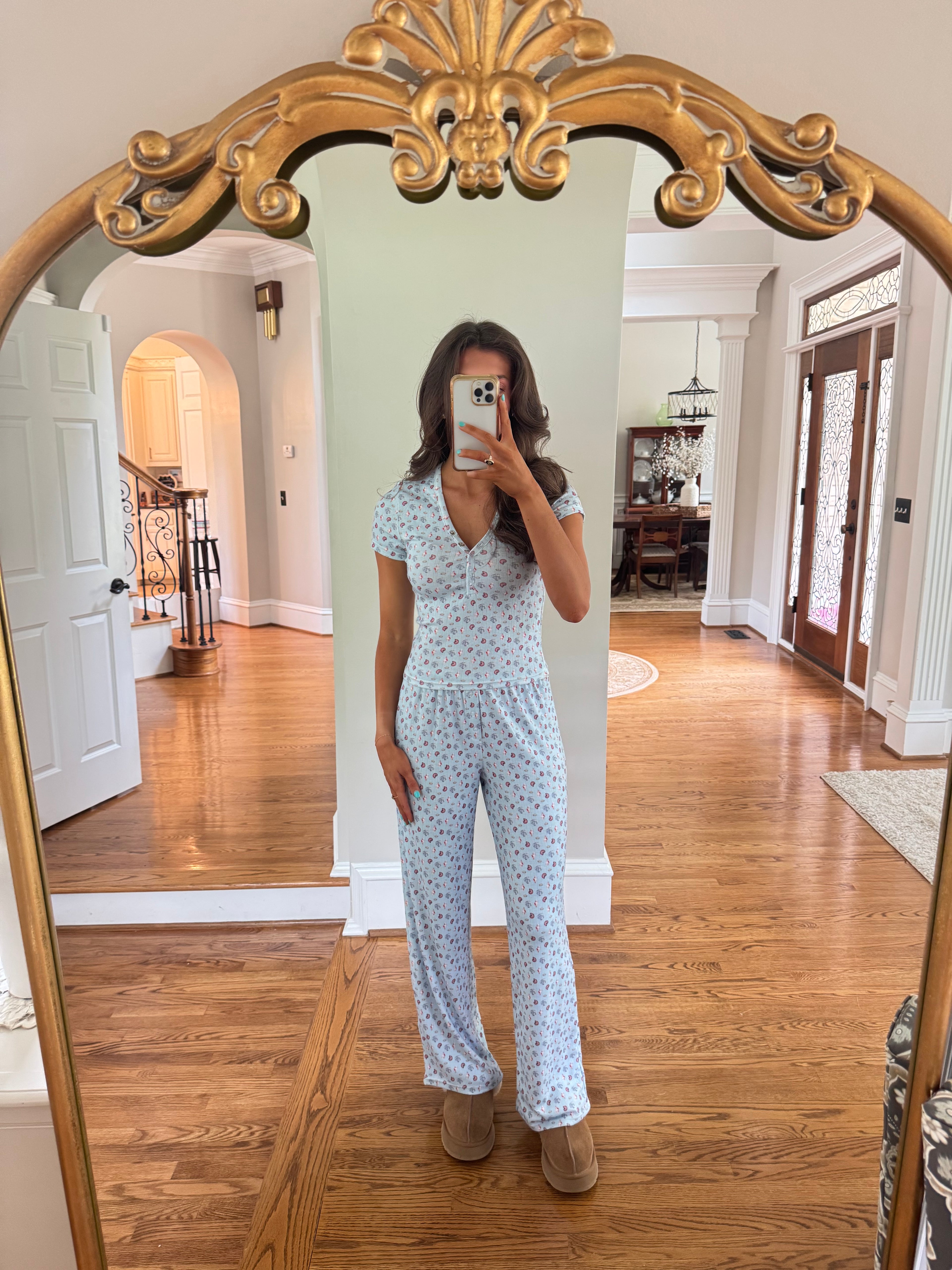 Seashell Pajama Bottom- Ice Melt