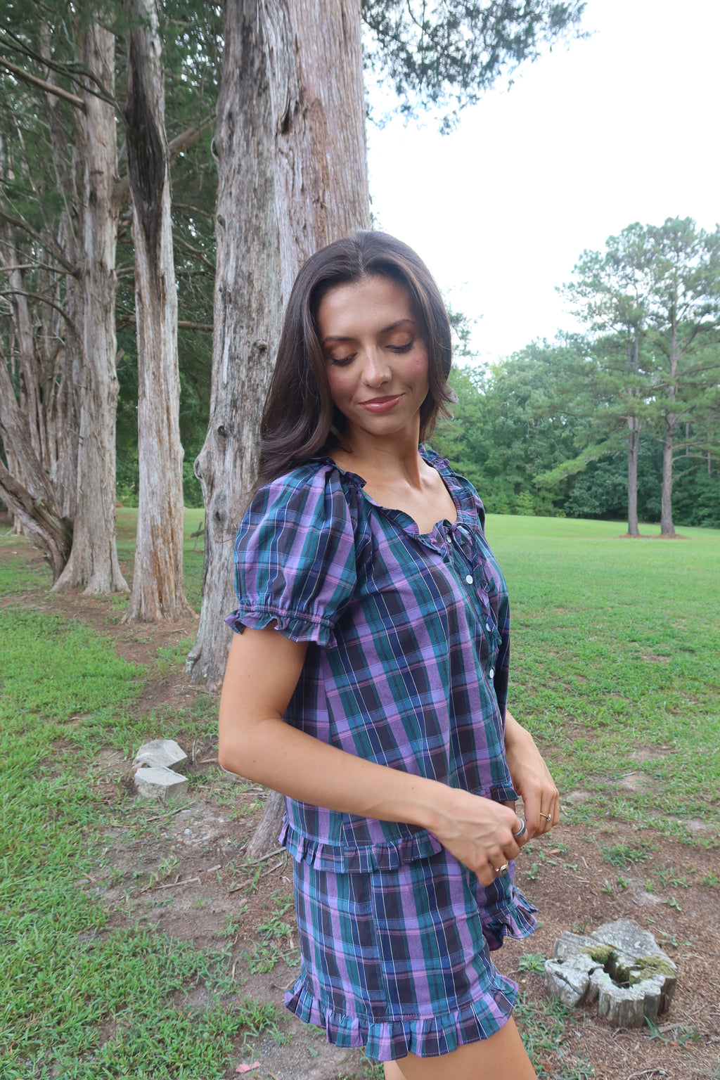 Apple Orchard Plaid Set-Multi