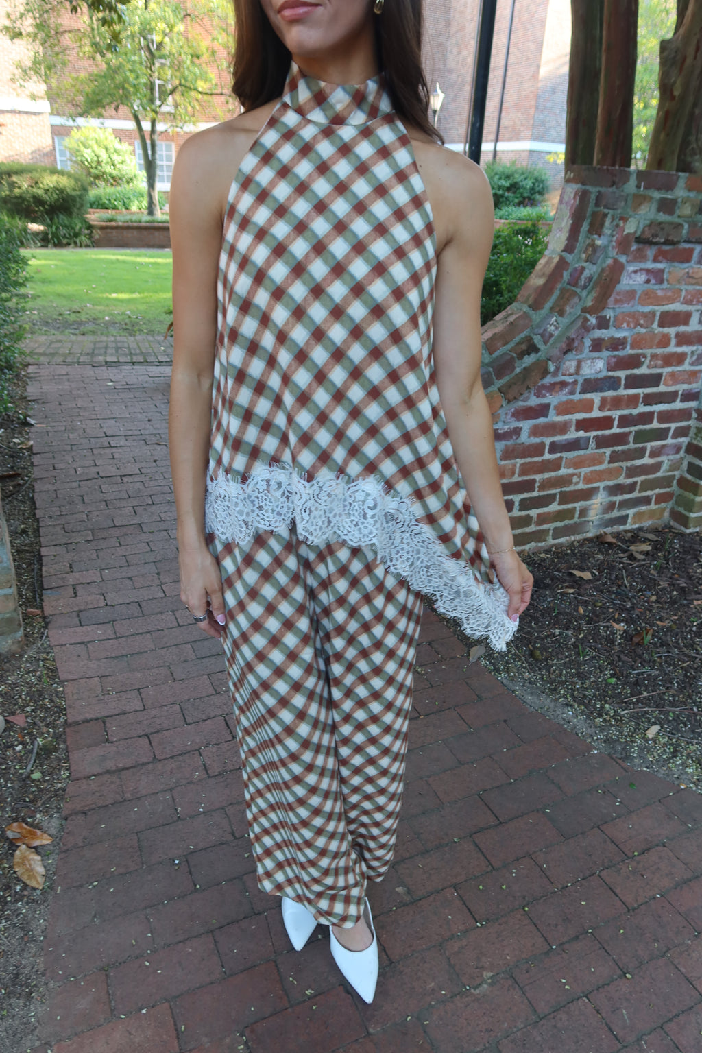 Tuscan Lace Asymmetrical Top- Multi