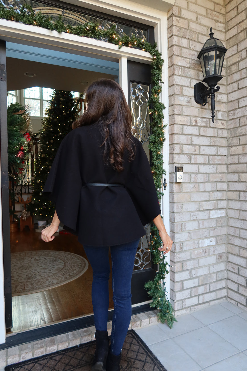 Kingston Cape Coat- Black
