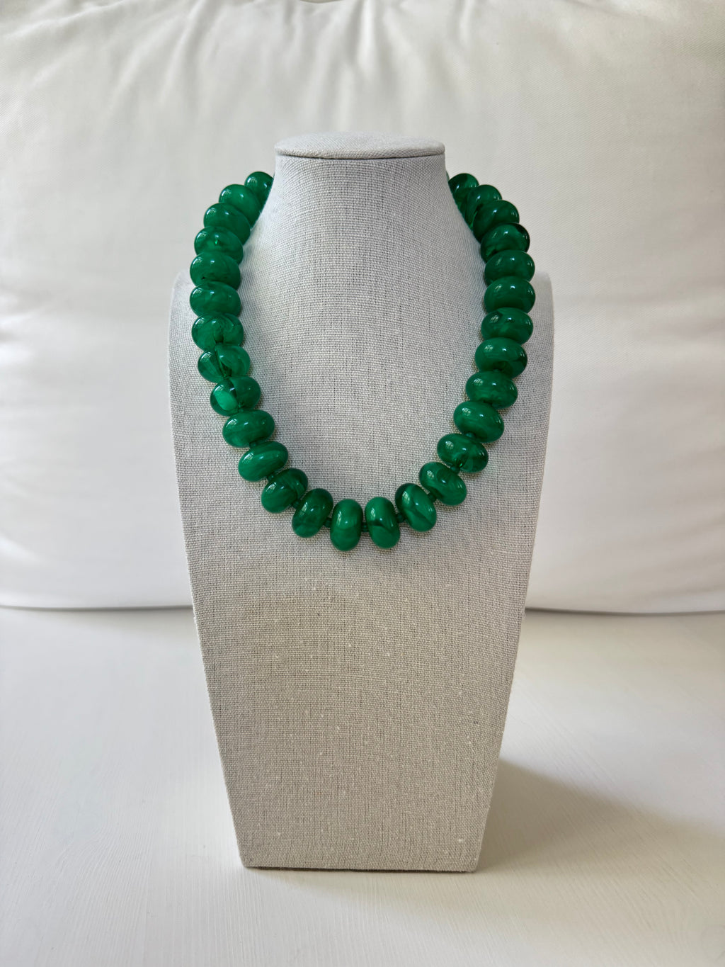 Chunky Beaded Necklace Set- Green