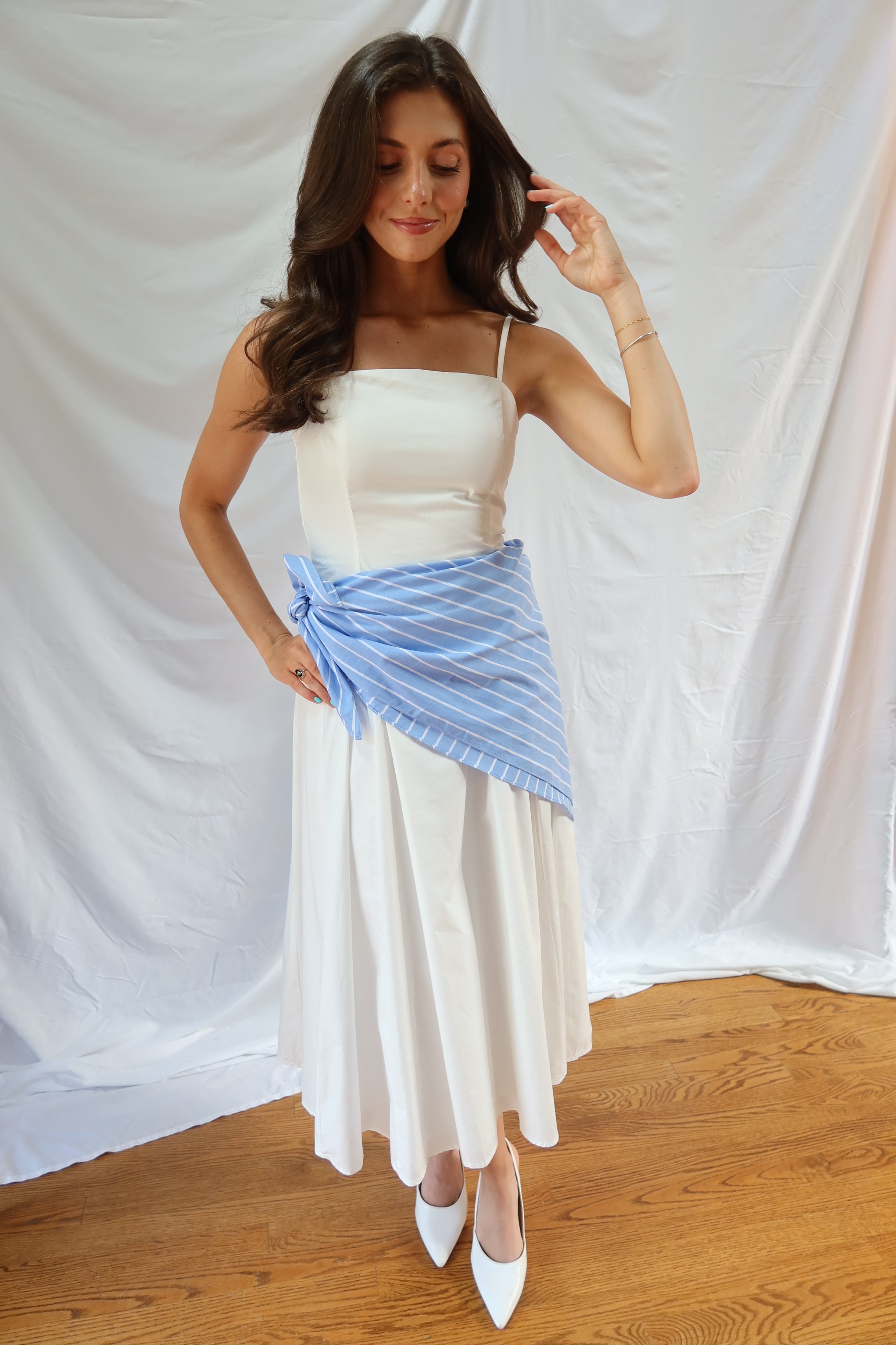 Capri Coast Midi Dress- Off White