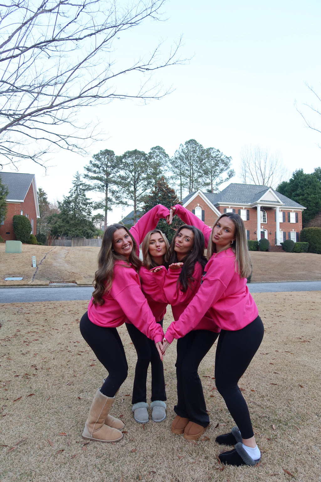 Zebra BFF Sweatshirt- Hot Pink