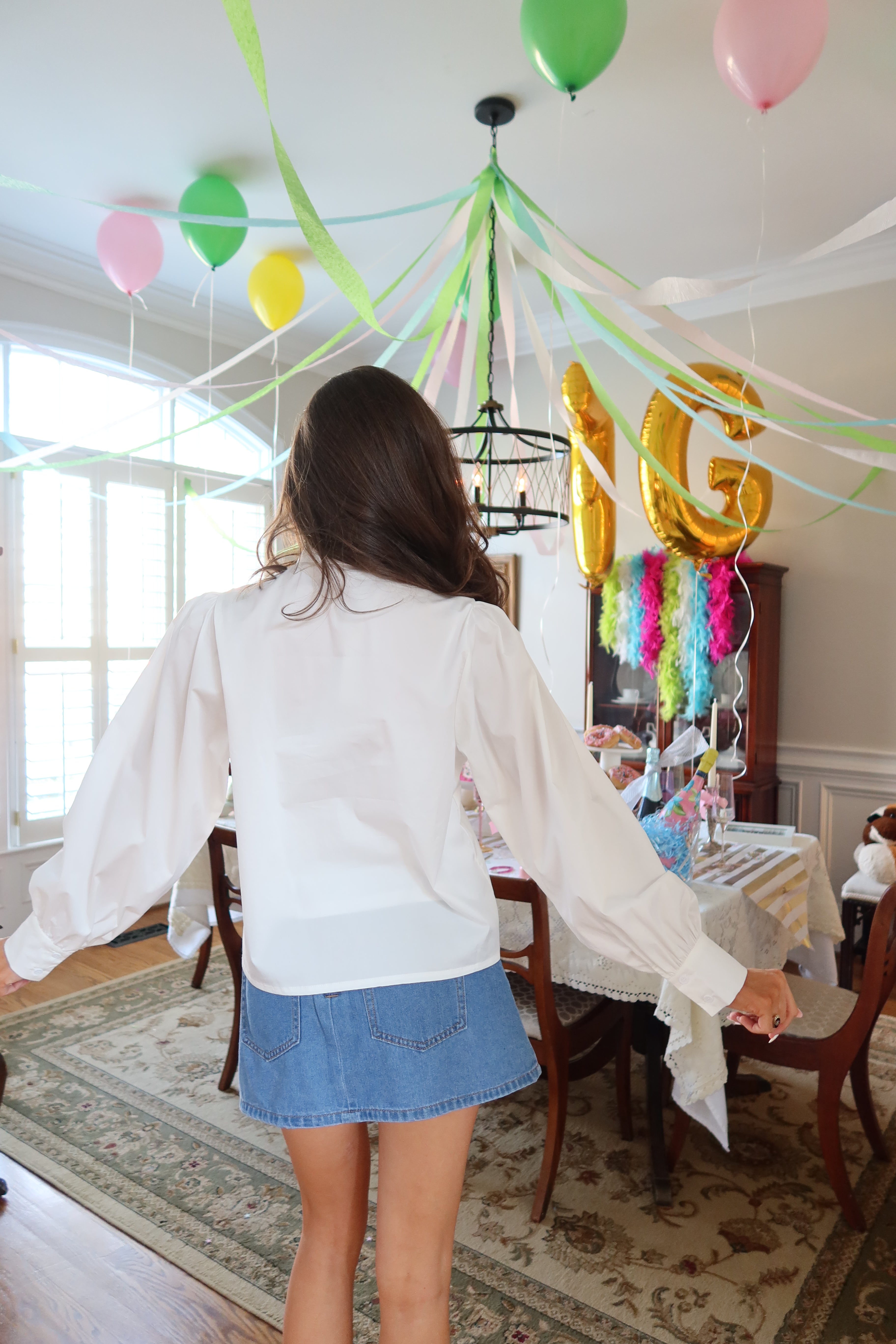 Bow Tie Blouse- White
