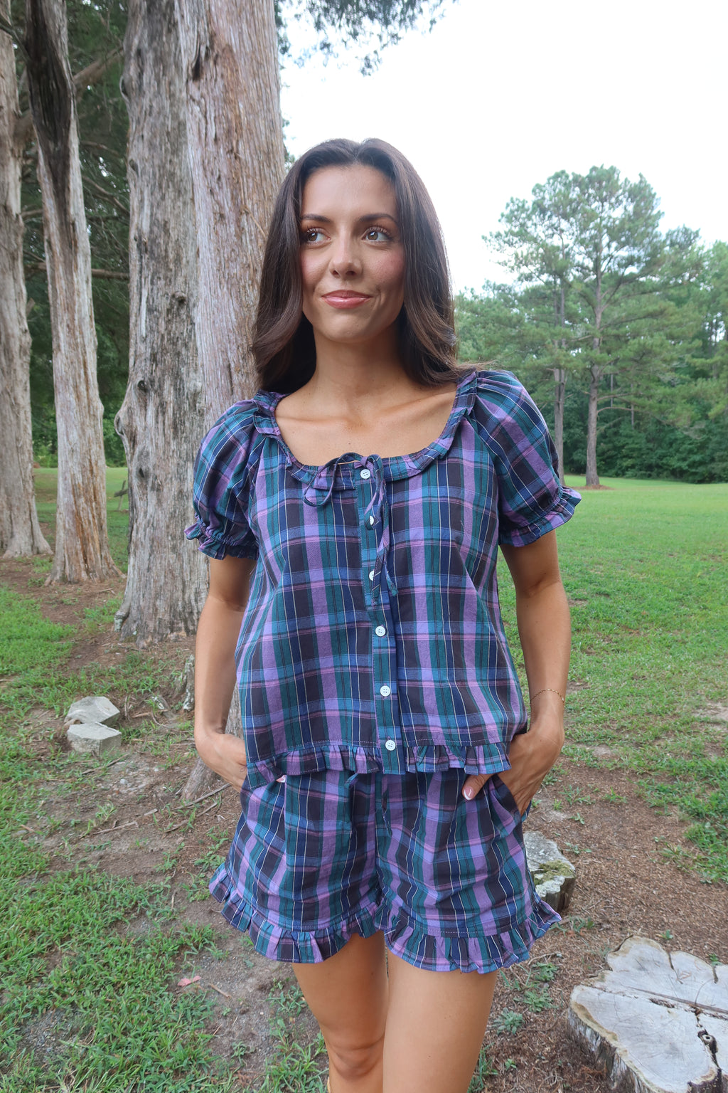 Apple Orchard Plaid Set-Multi