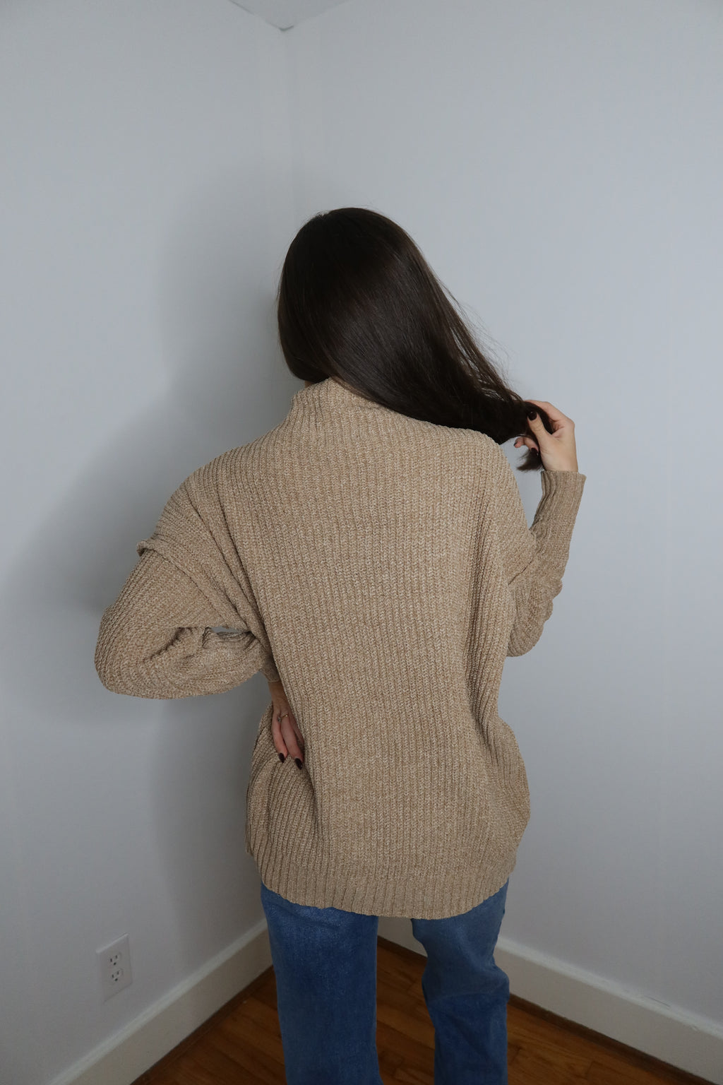 Sandy High Neck Sweater - Sand