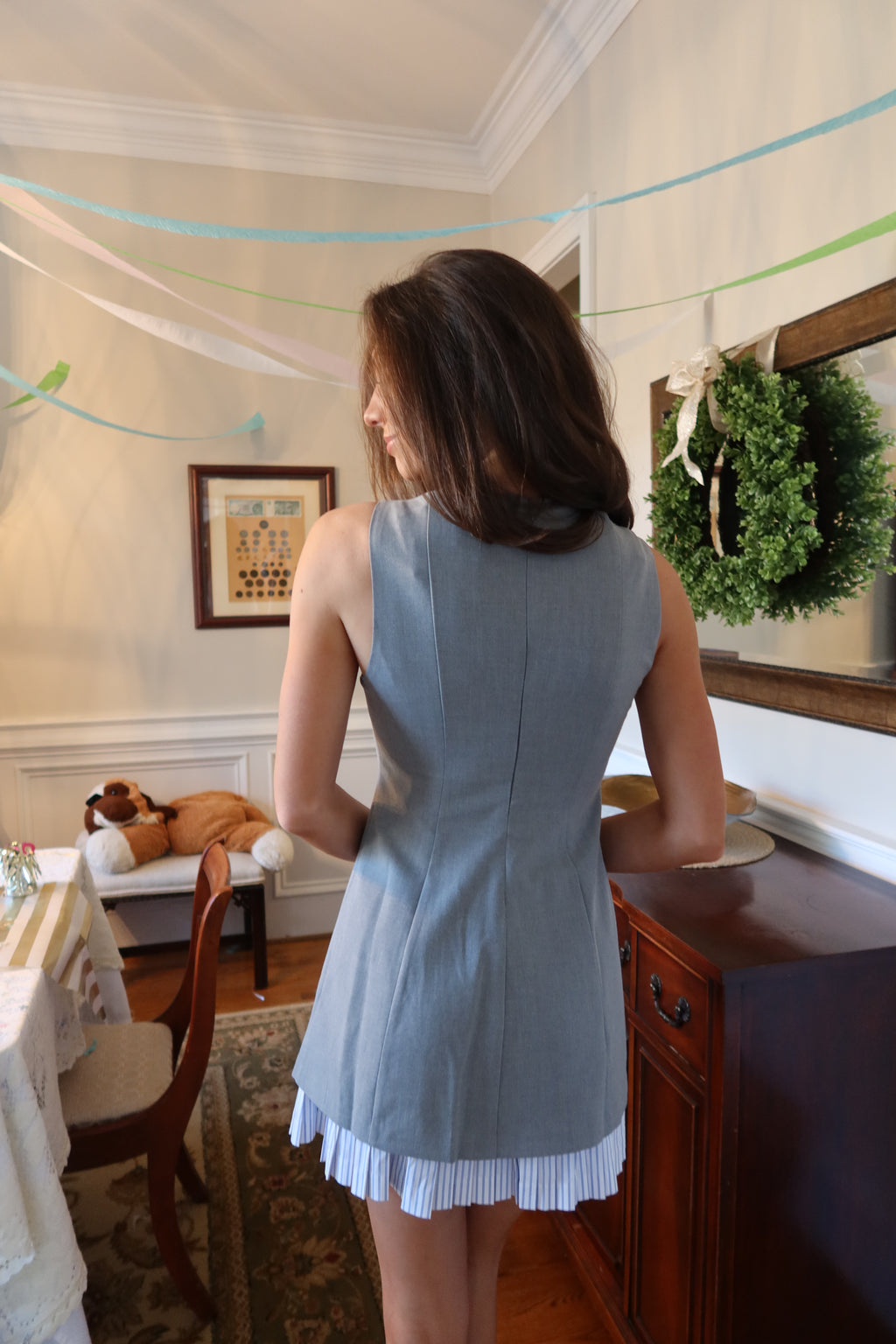 Working Hard, Hardly Working Dress- Grey