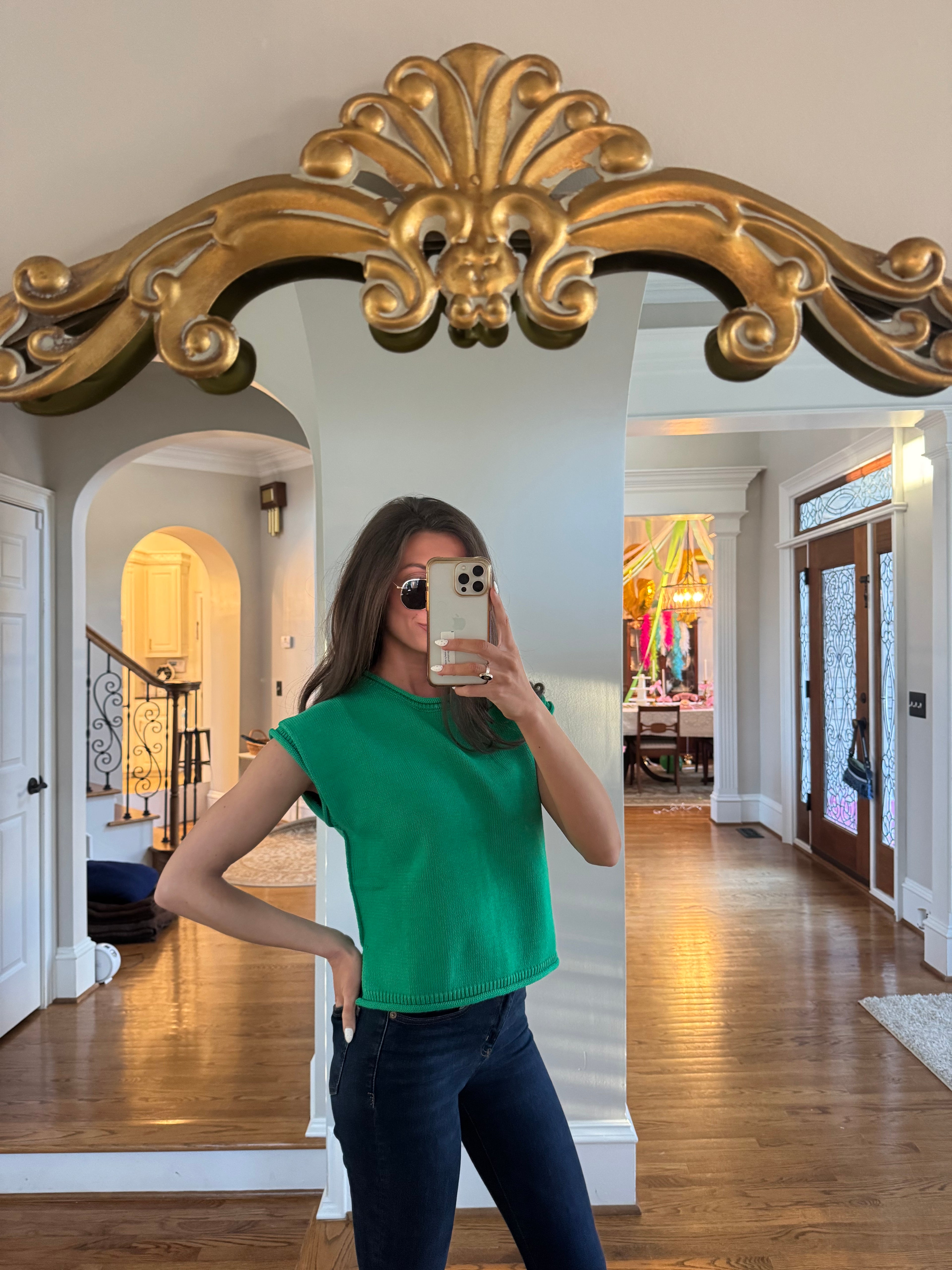 Kelly Knit Sweater Vest- Green