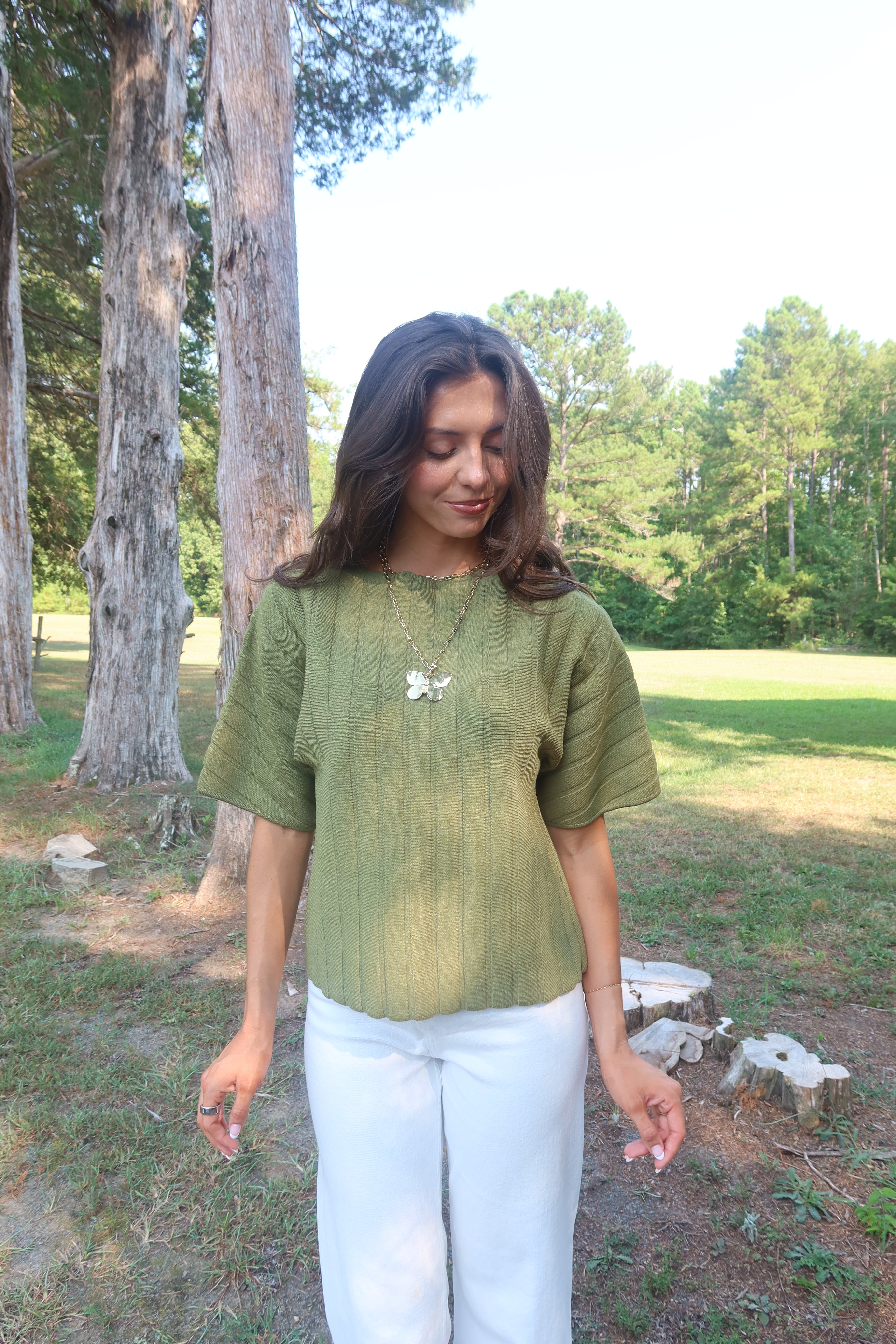 Lorelai Top- Martini Olive