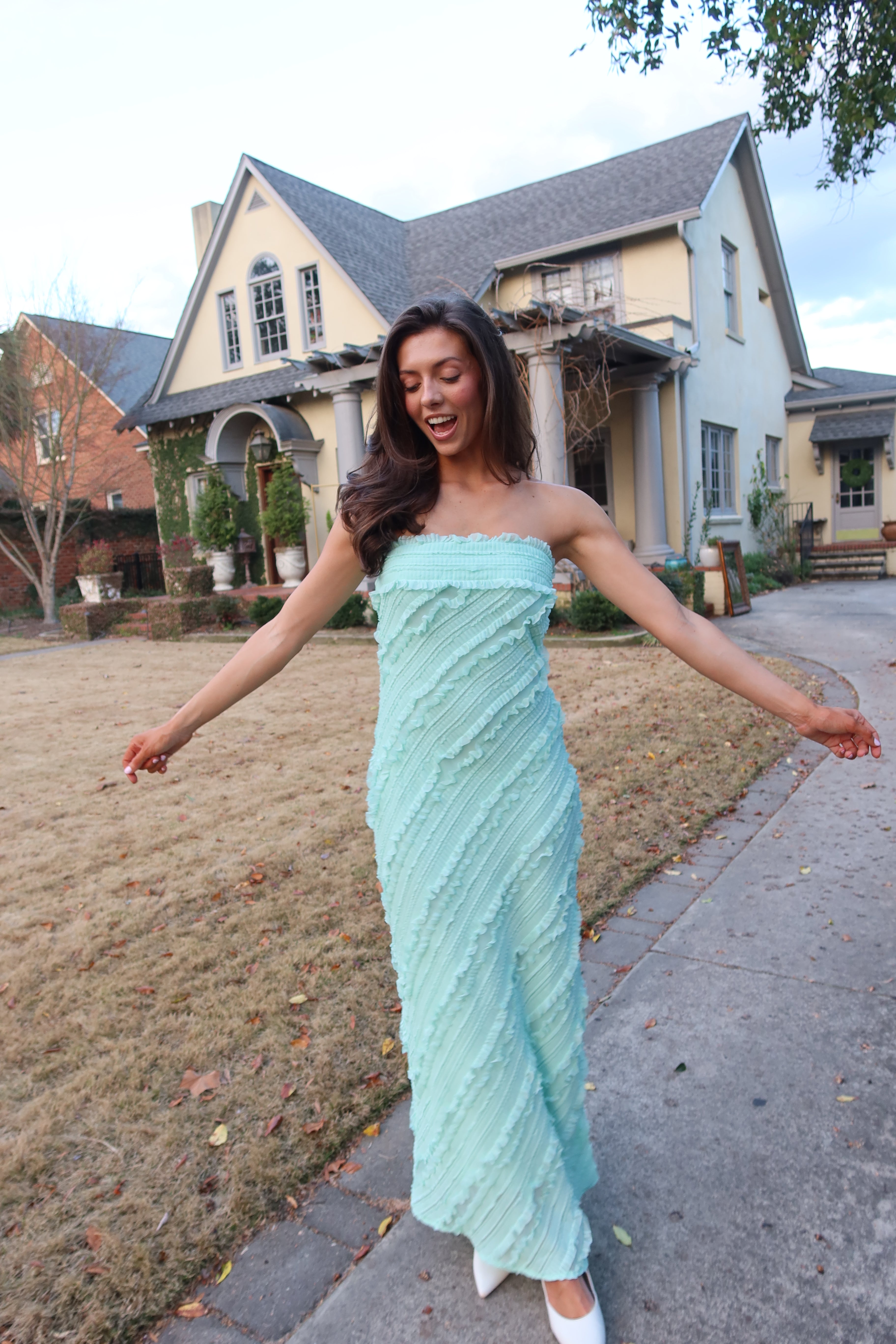Mint Meadow Maxi Dress- Mint Green