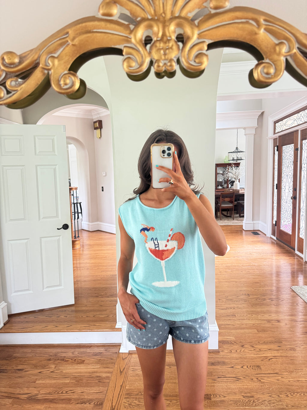 Aperol Deep Dive Top- Light Blue
