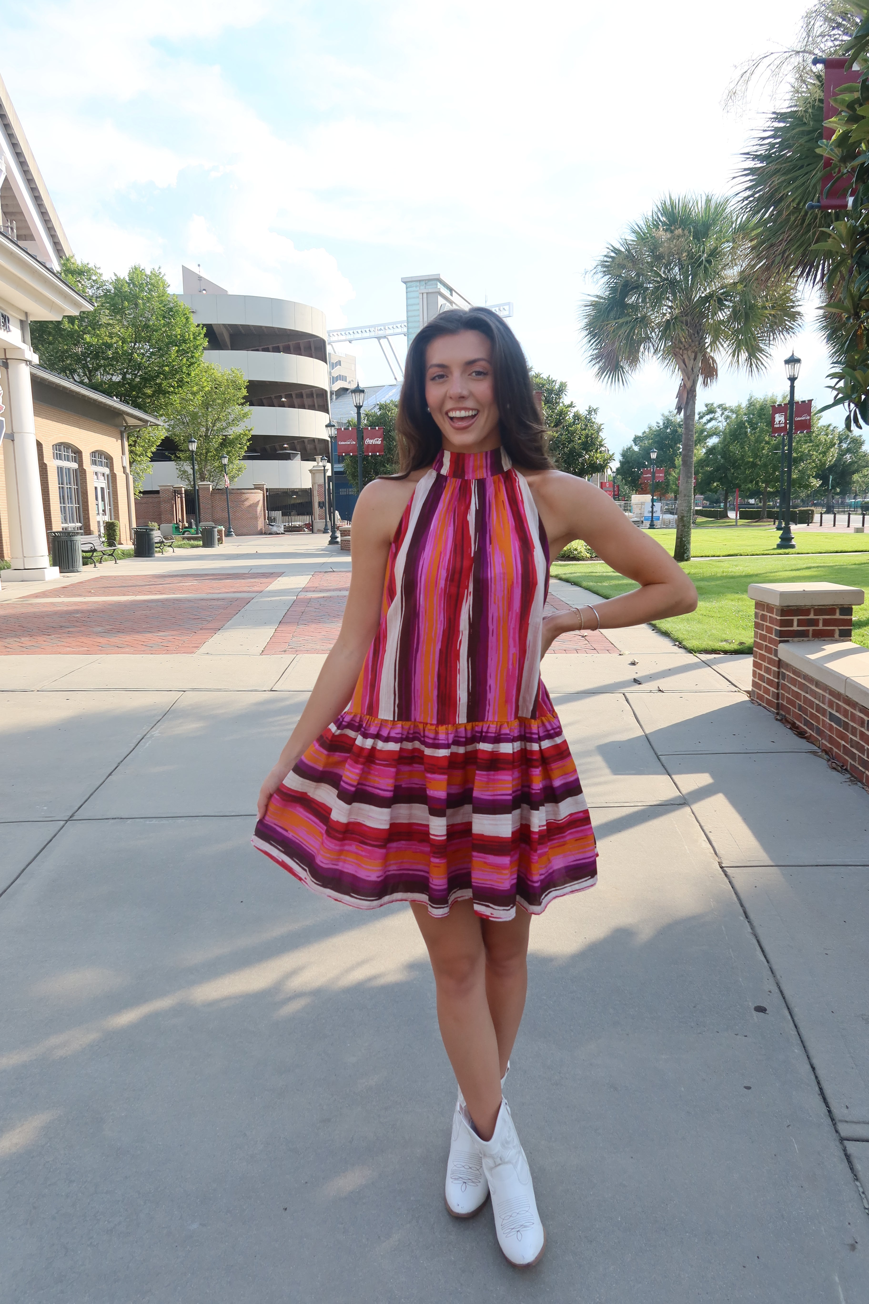 Tiger Town Mini Dress- Multi