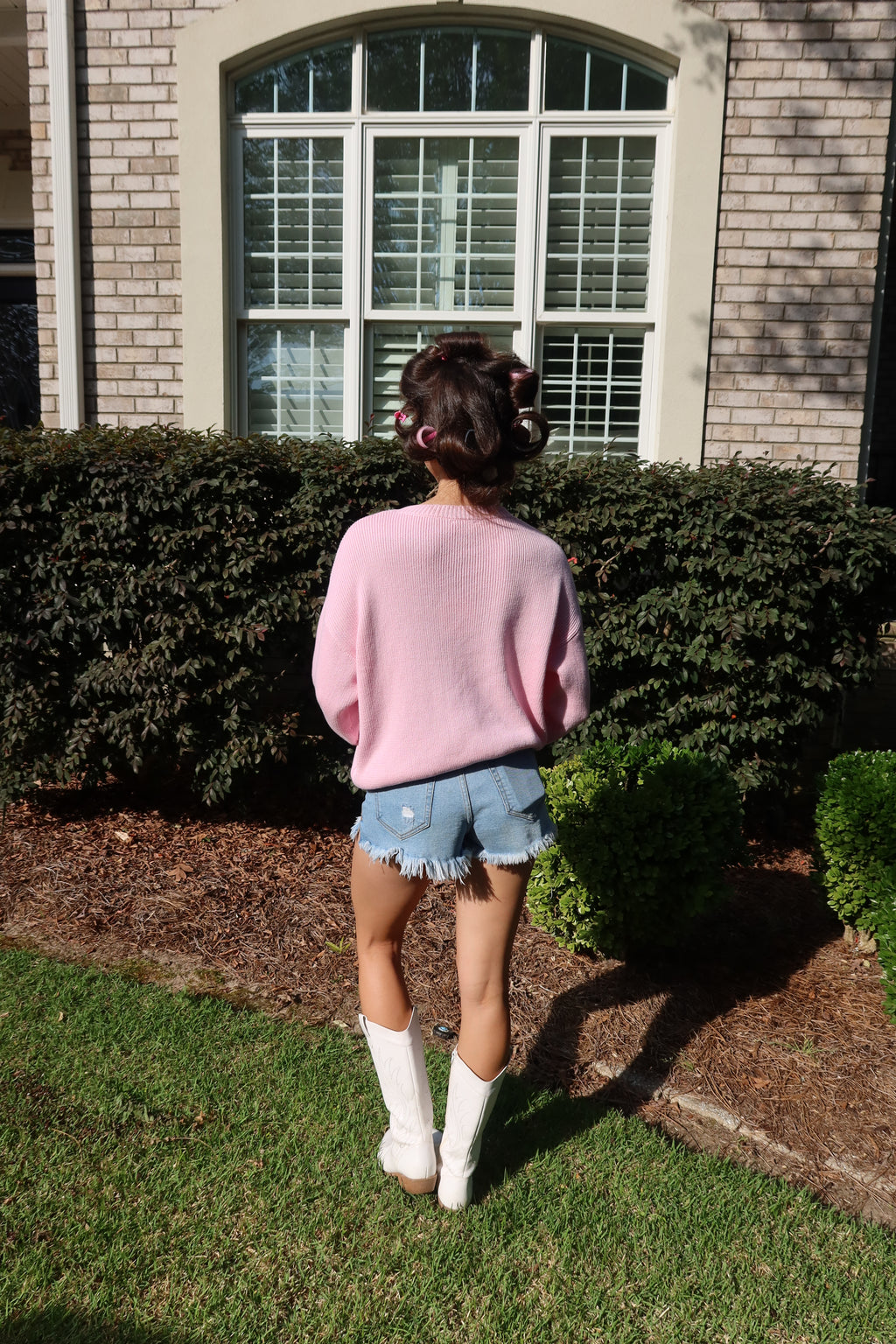 American Girl Flag Sweater- Pink