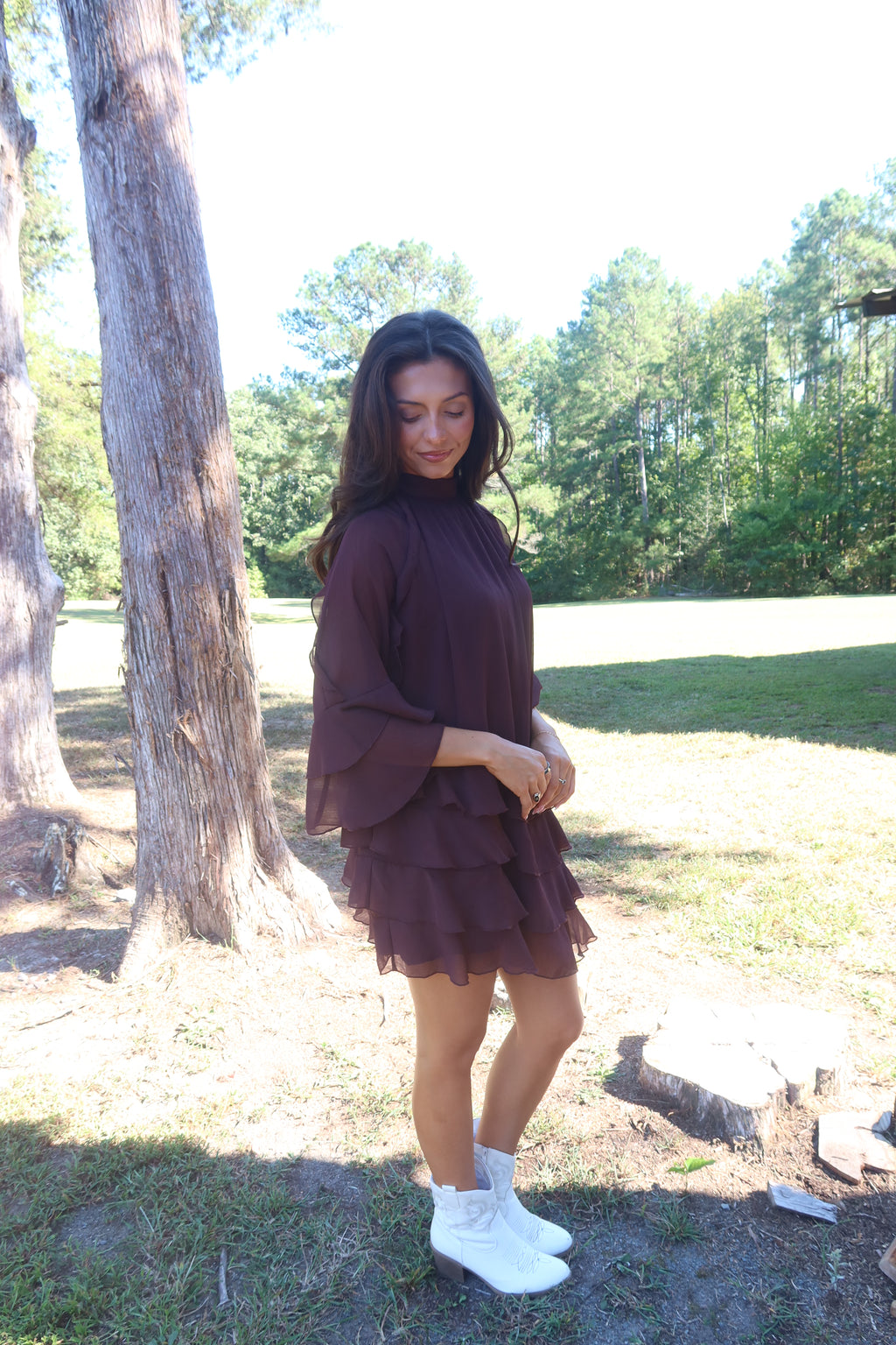 Choosin' Texas Mini Dress- Brown