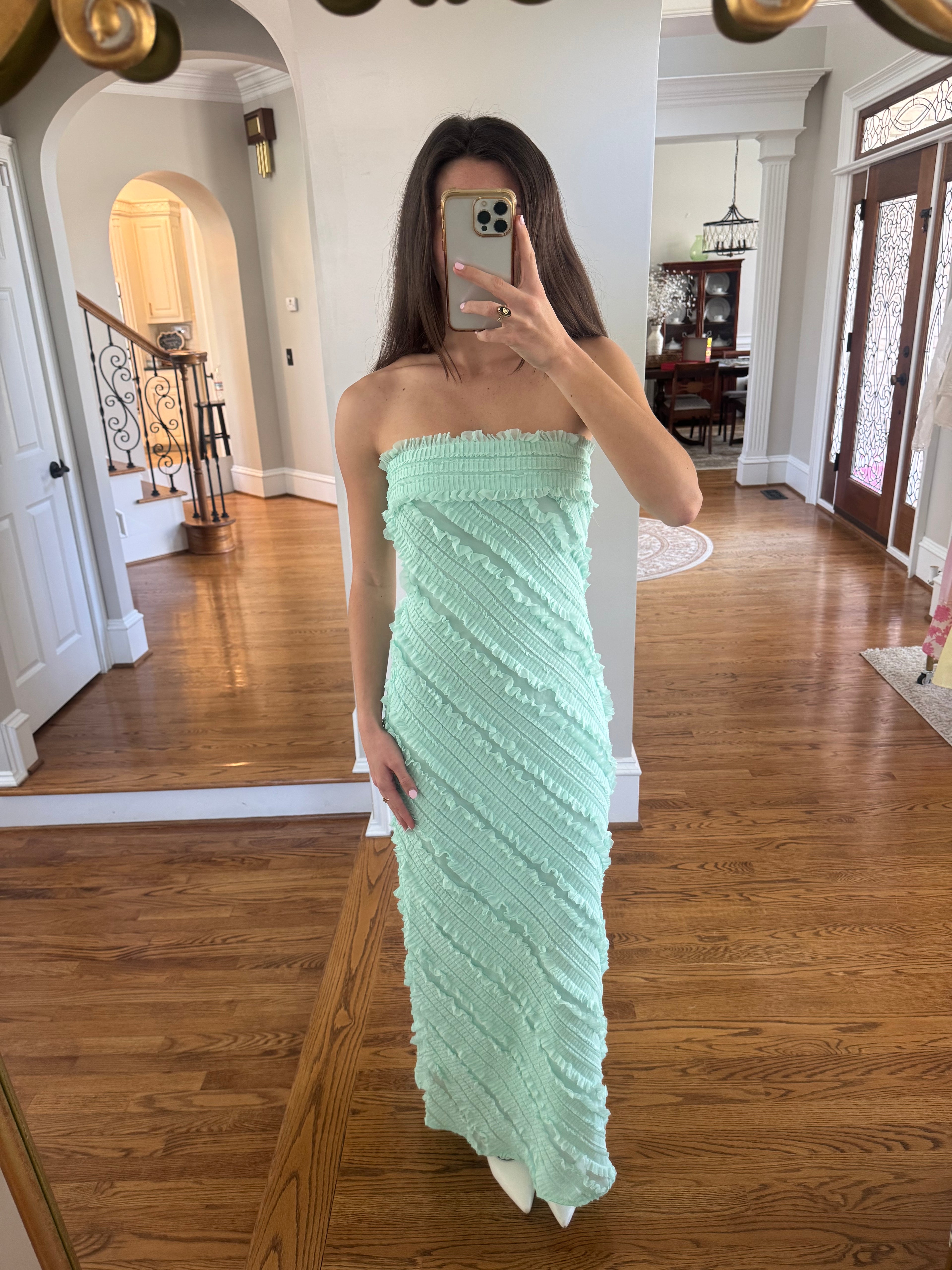 Mint Meadow Maxi Dress- Mint Green