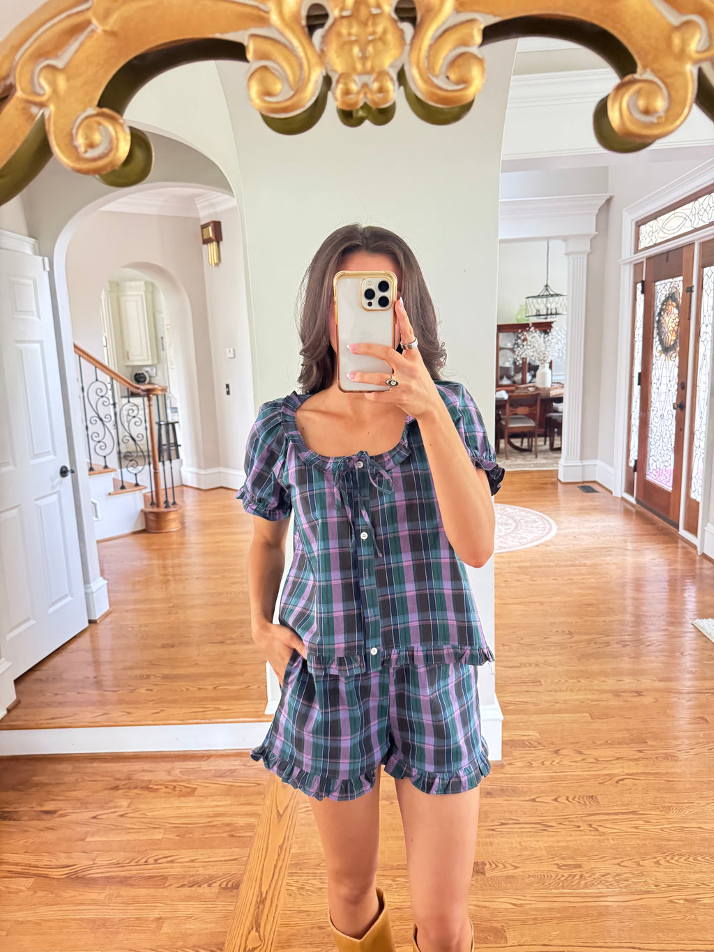 Apple Orchard Plaid Set-Multi