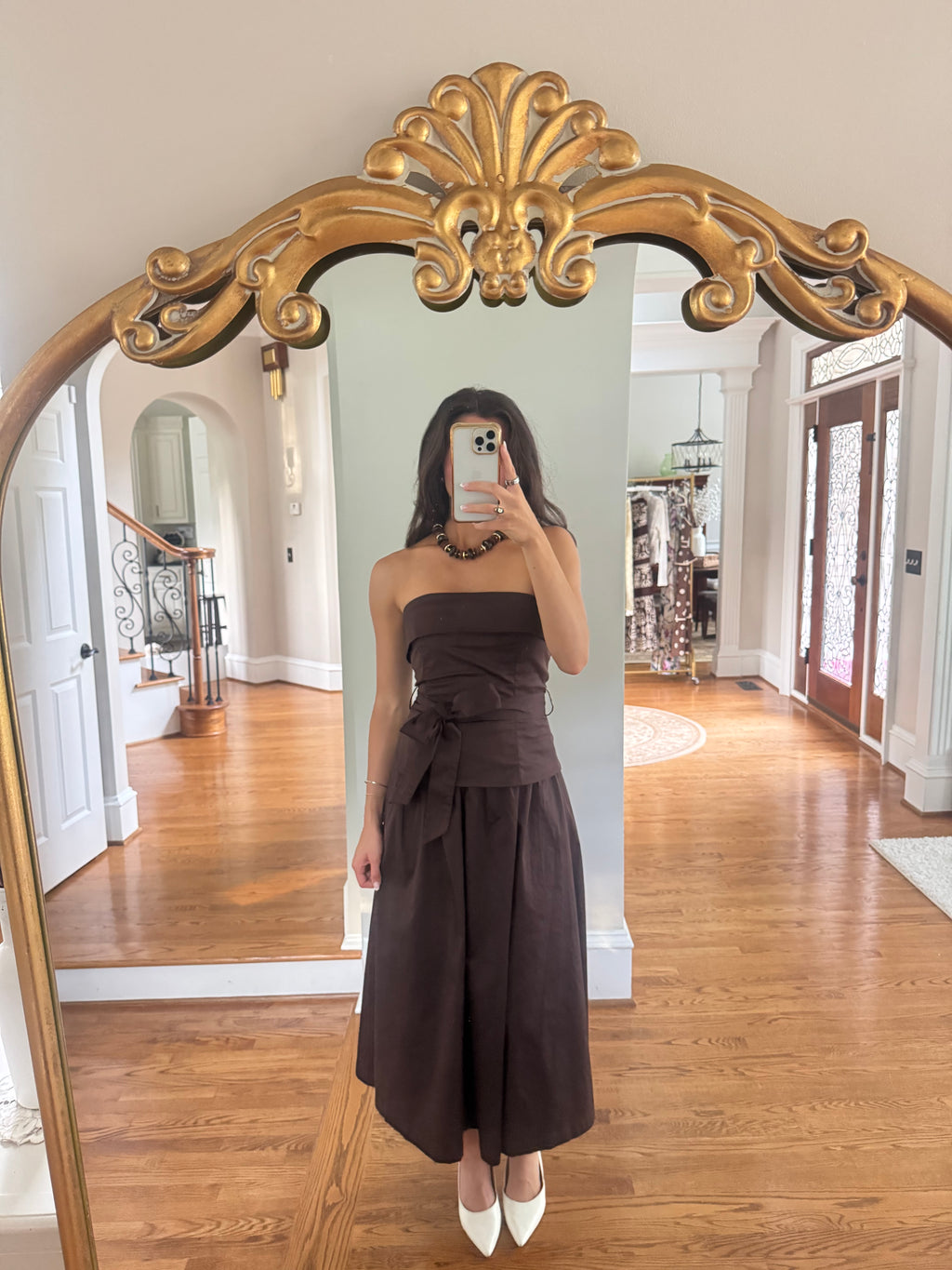 Cinnamon Sugar Midi Dress- Brown