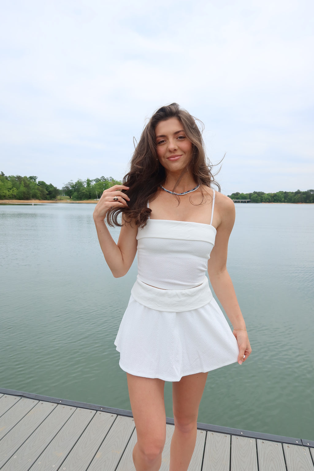 Court Club Athletic Skirt- White