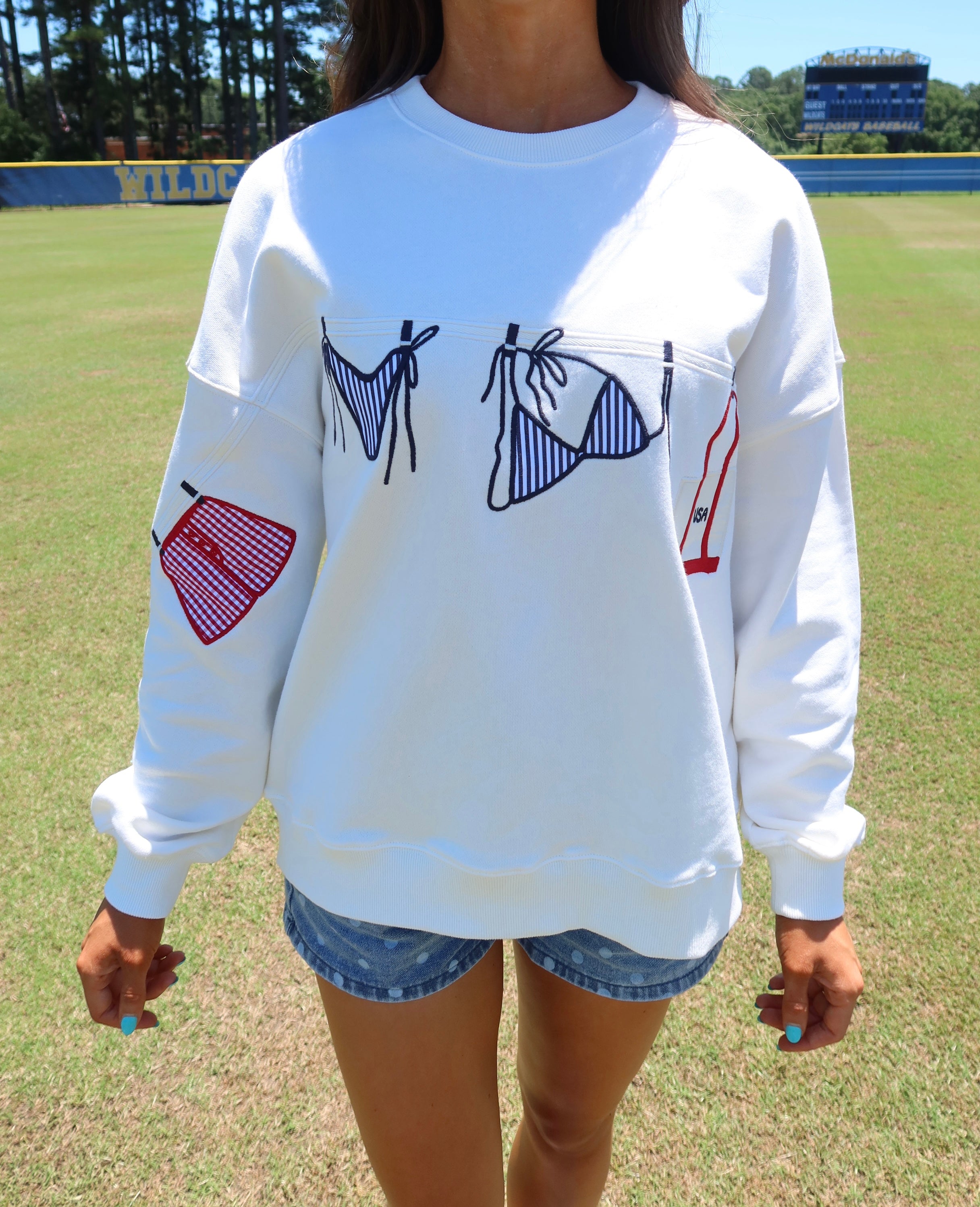All-American Summer Crewneck- White