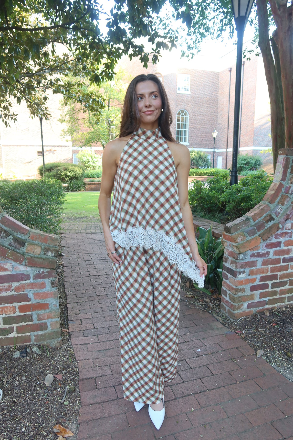 Tuscan Lace Asymmetrical Top- Multi