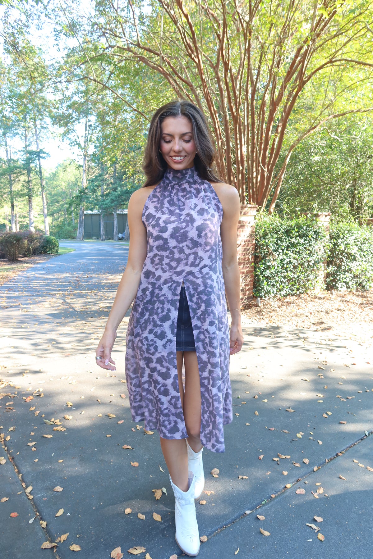 Purple Reign Leopard Top- Purple