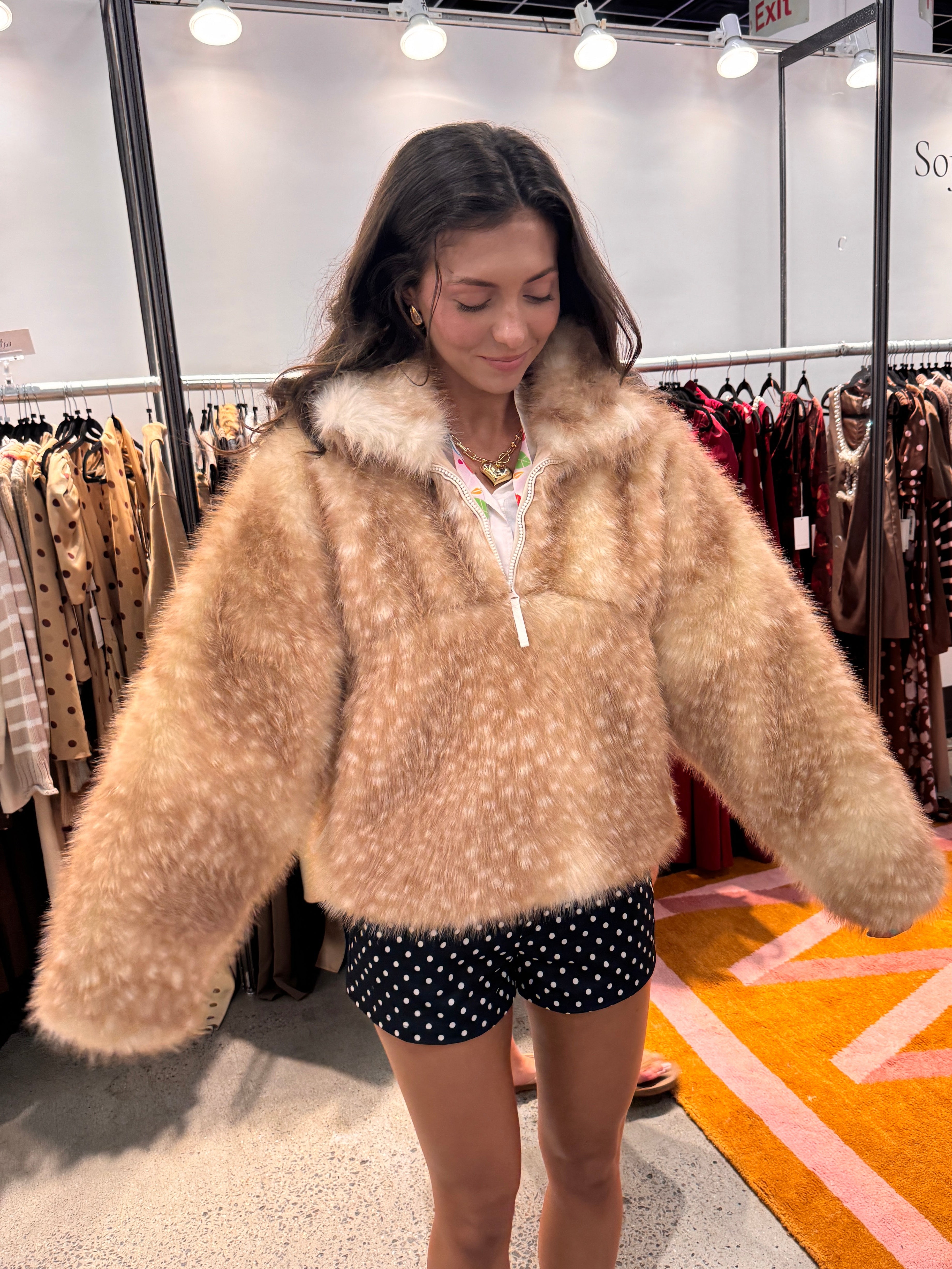 PREORDER 10/01 Bambi Fur Jacket- Deer