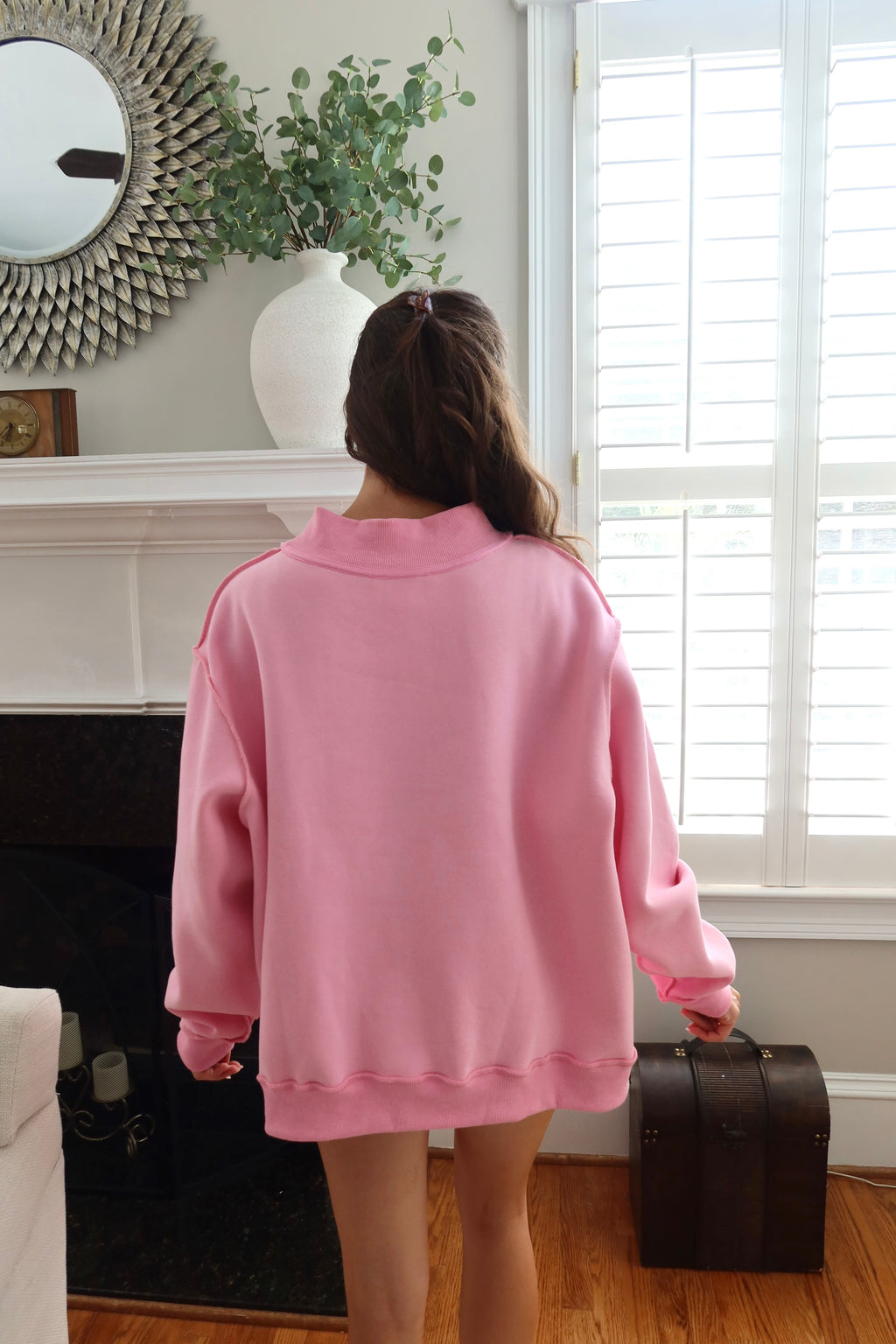 Jesus Embroidered Sweatshirt- Bubblegum Pink/Camo