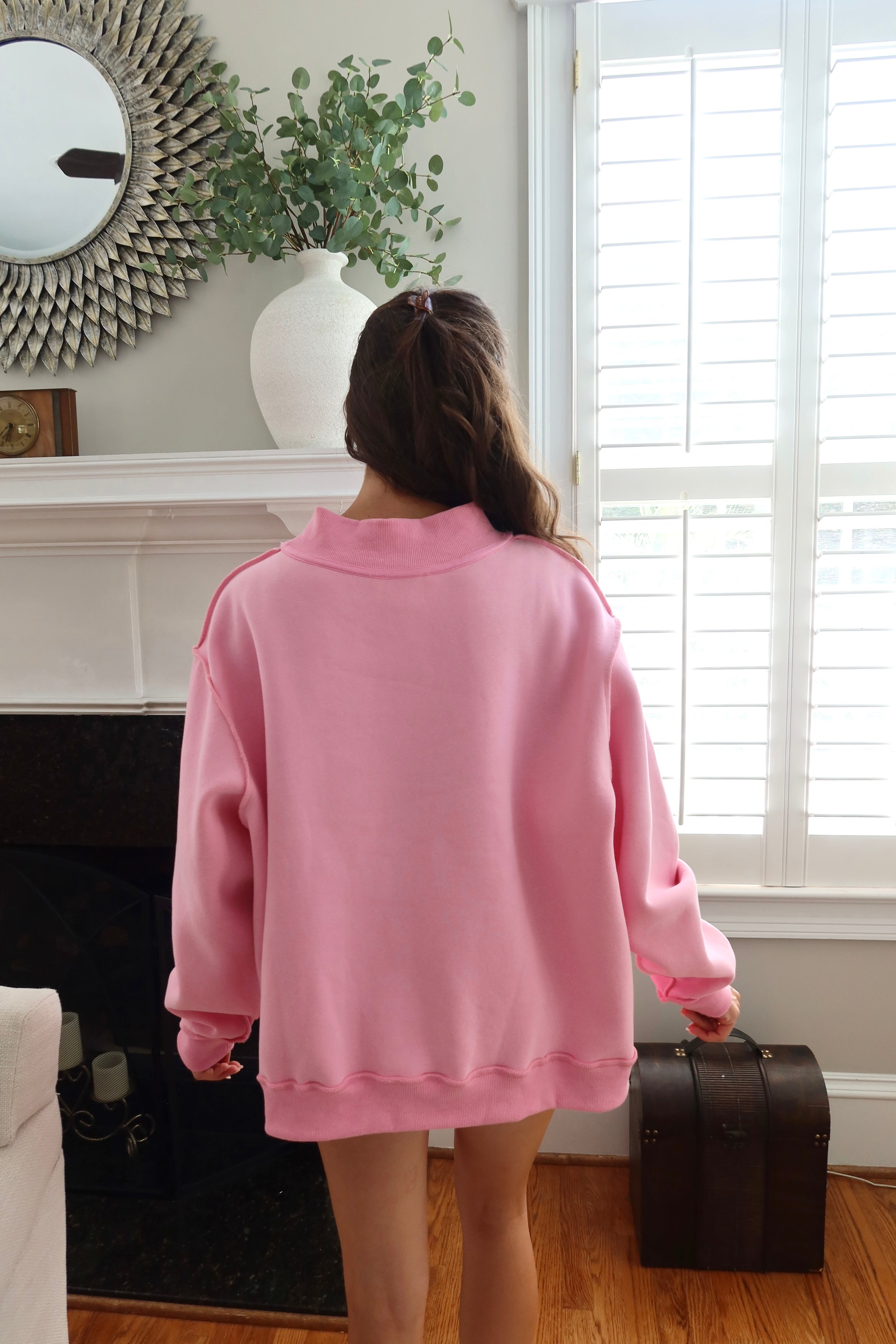 Jesus Embroidered Sweatshirt- Bubblegum Pink/Camo