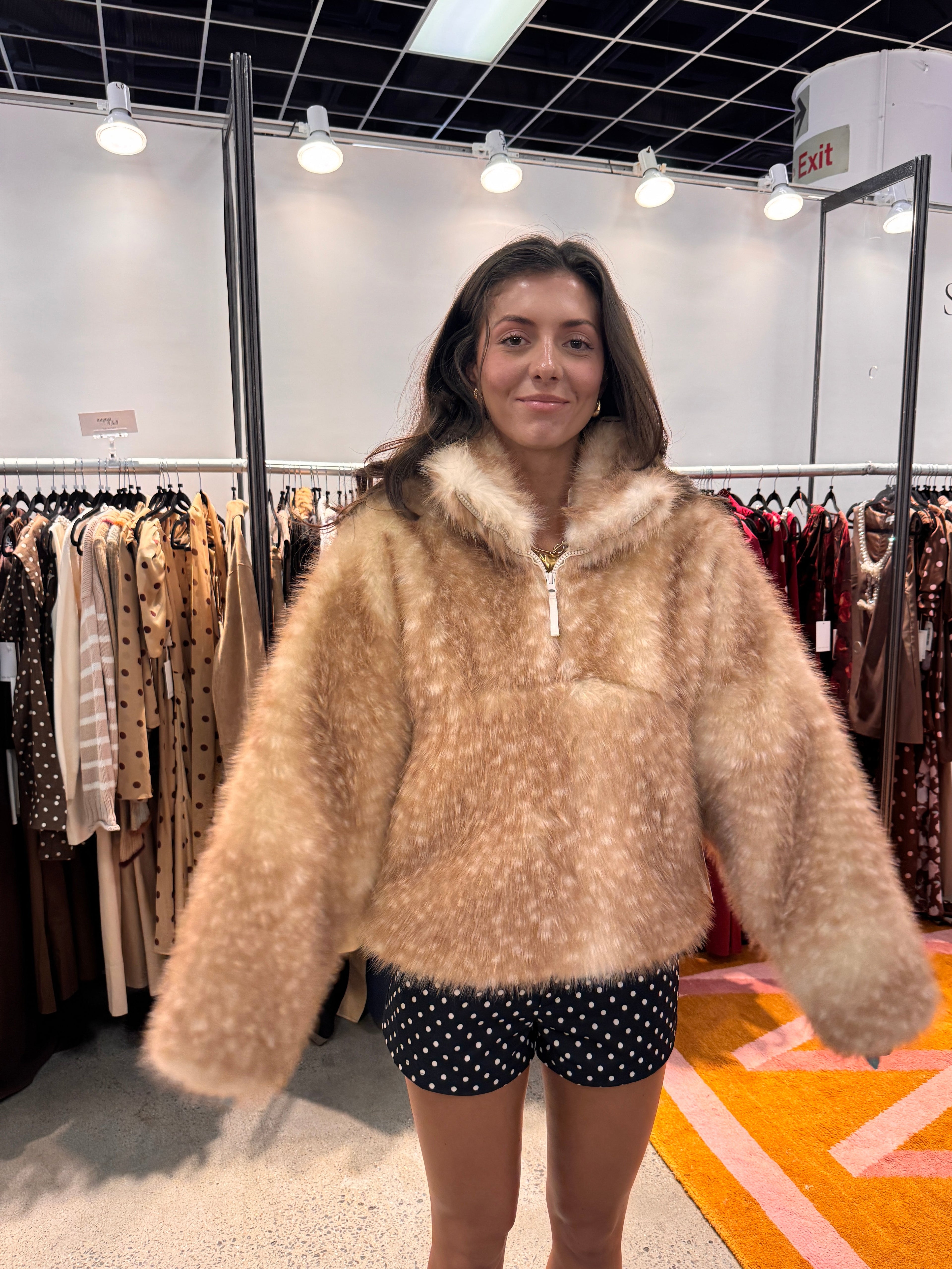 PREORDER 10/01 Bambi Fur Jacket- Deer