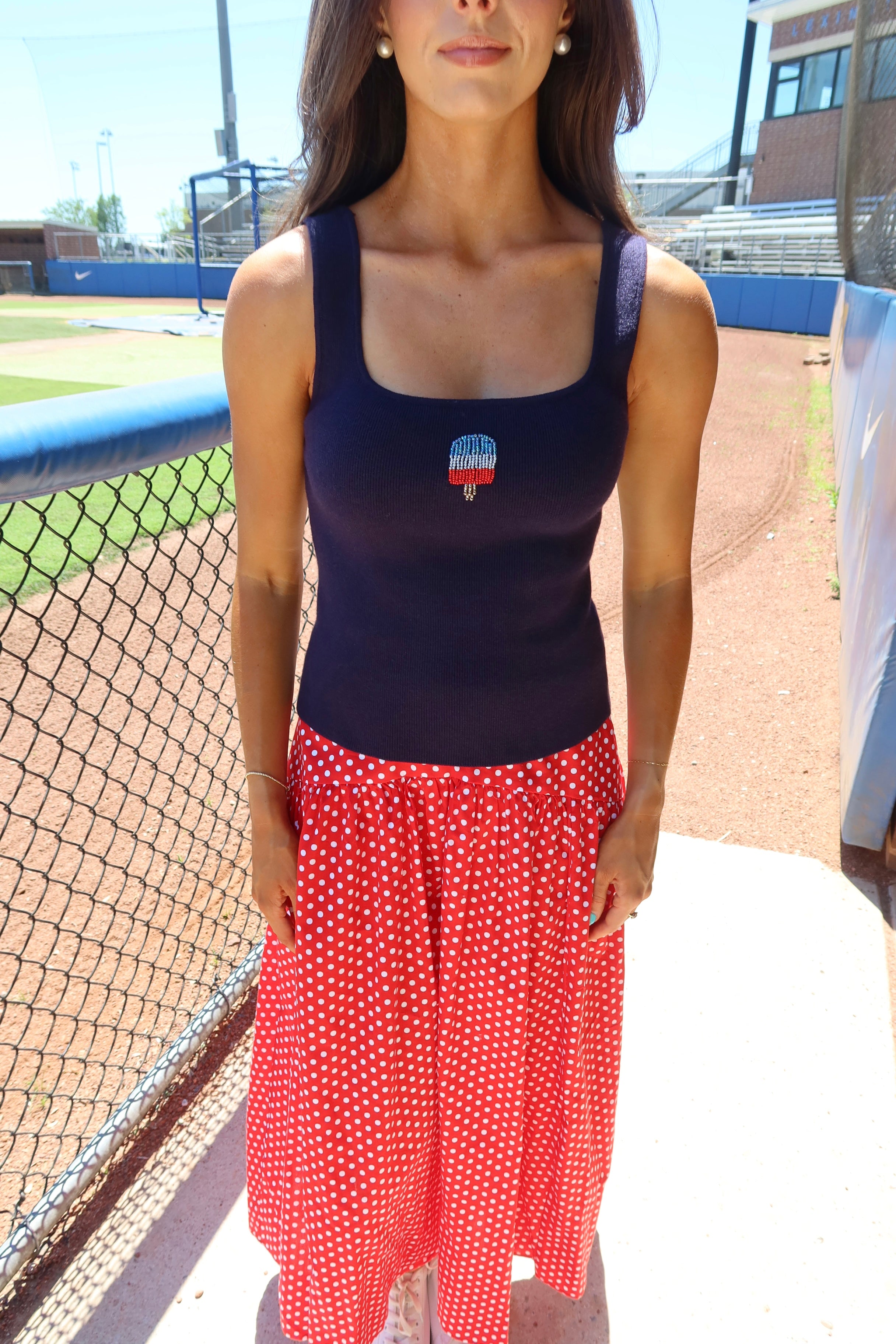 Sweet Summertime Popsicle Top- Navy