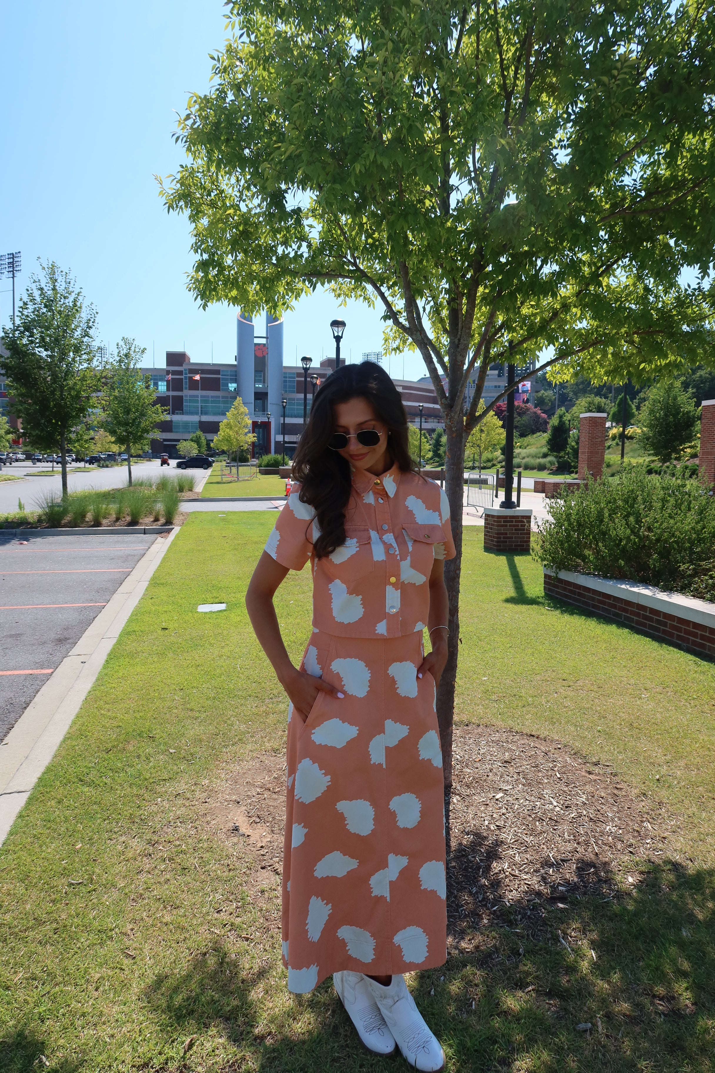 Cowbell Cutie Set- Orange/White
