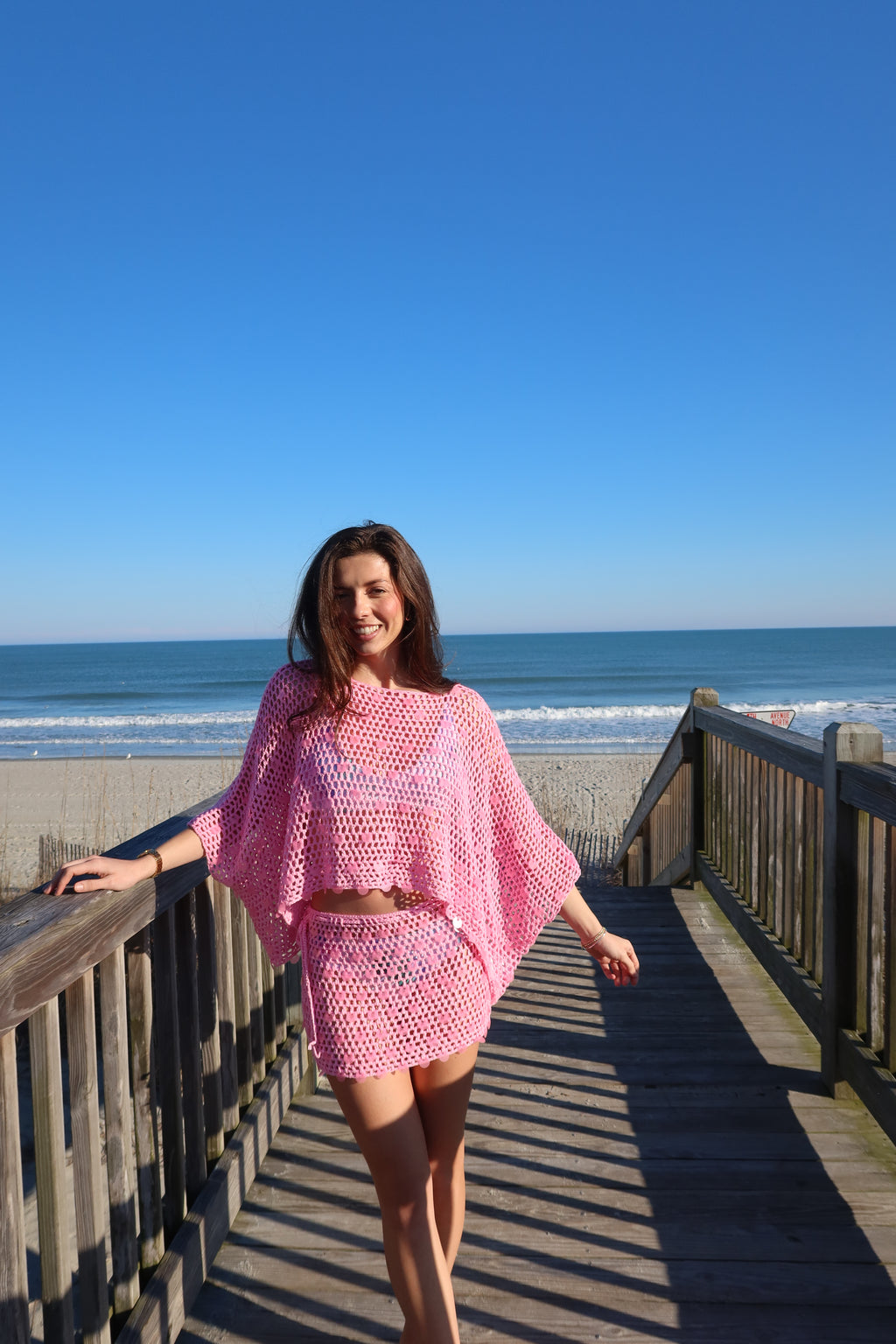 Pink Paradise Sequin Set Top- Pink