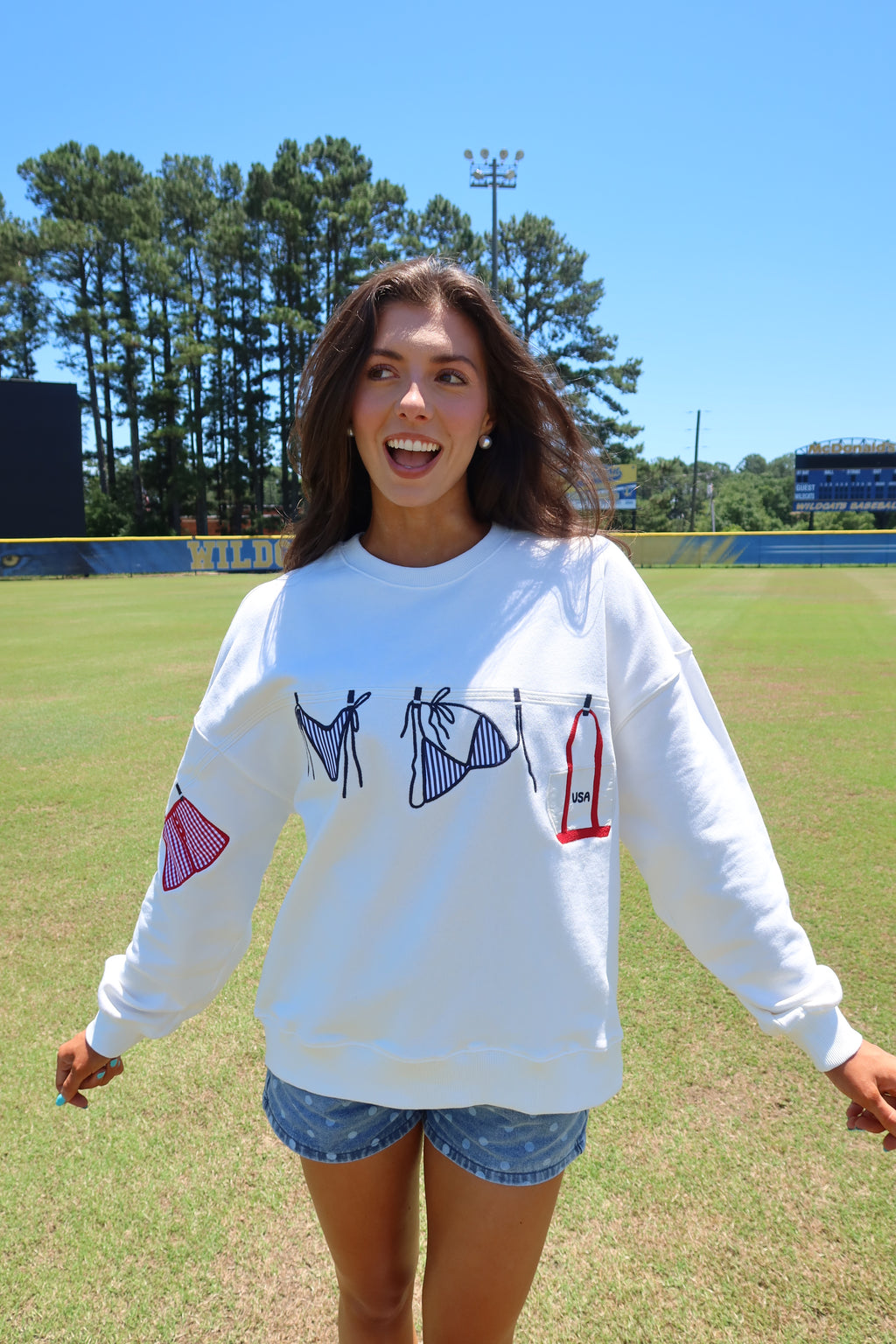 All-American Summer Crewneck- White