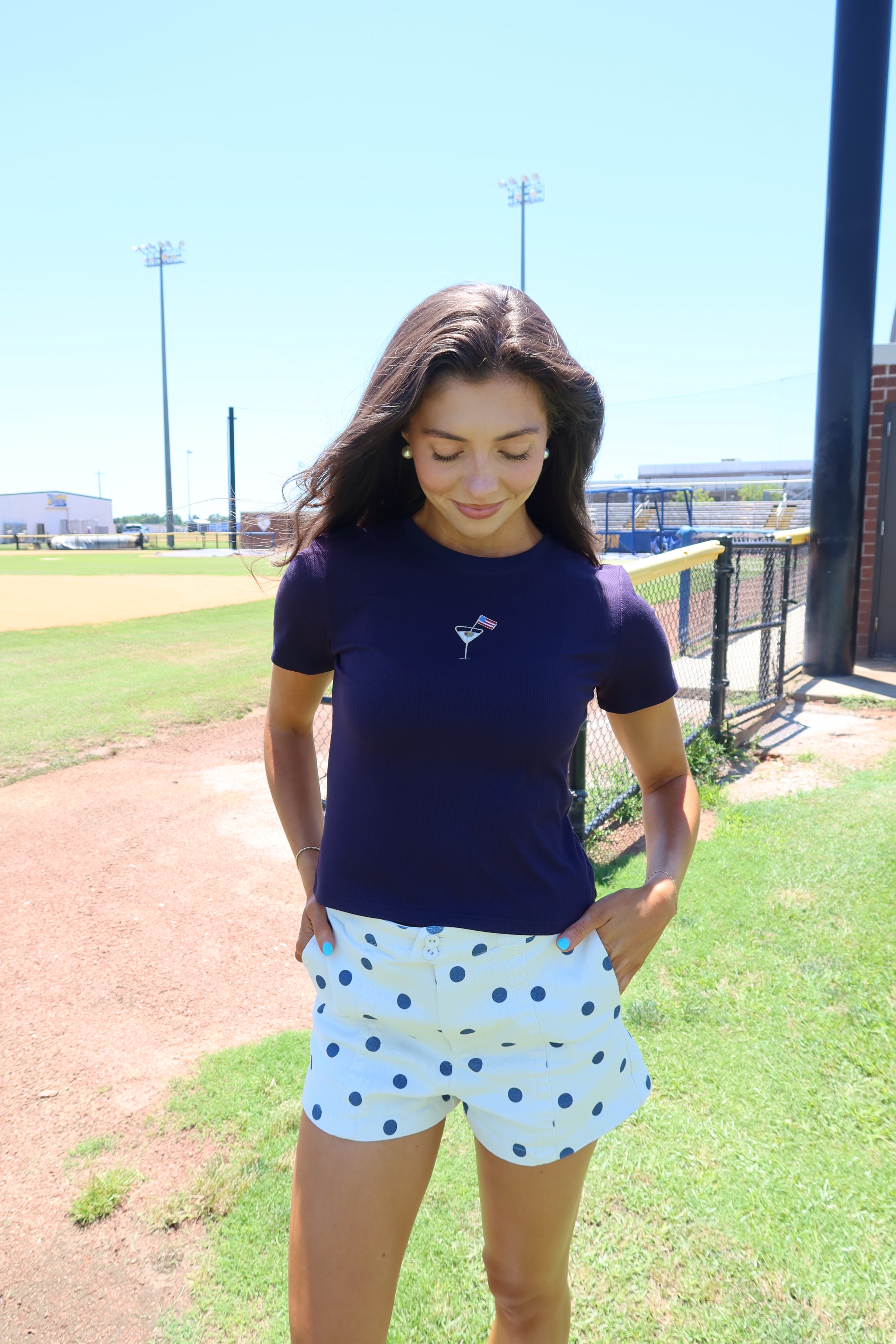 Stars & Martinis Tee- Navy