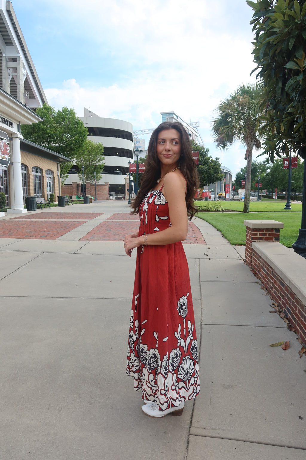 Carolina Walk Maxi Dress- Brick