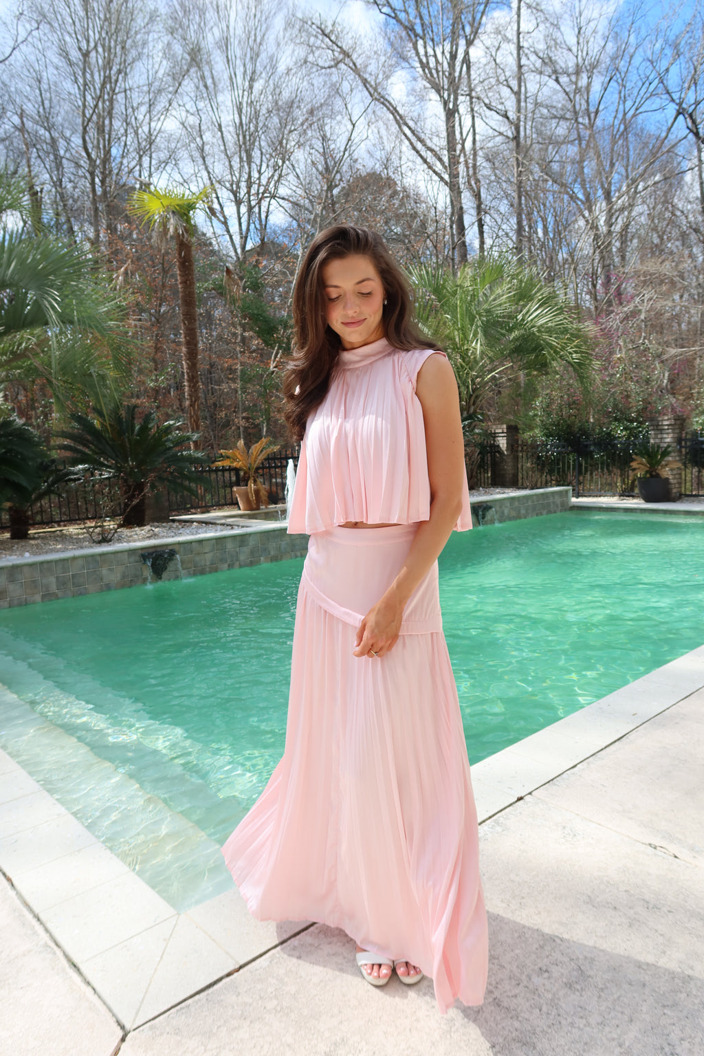 Summer House Set Top- Pink