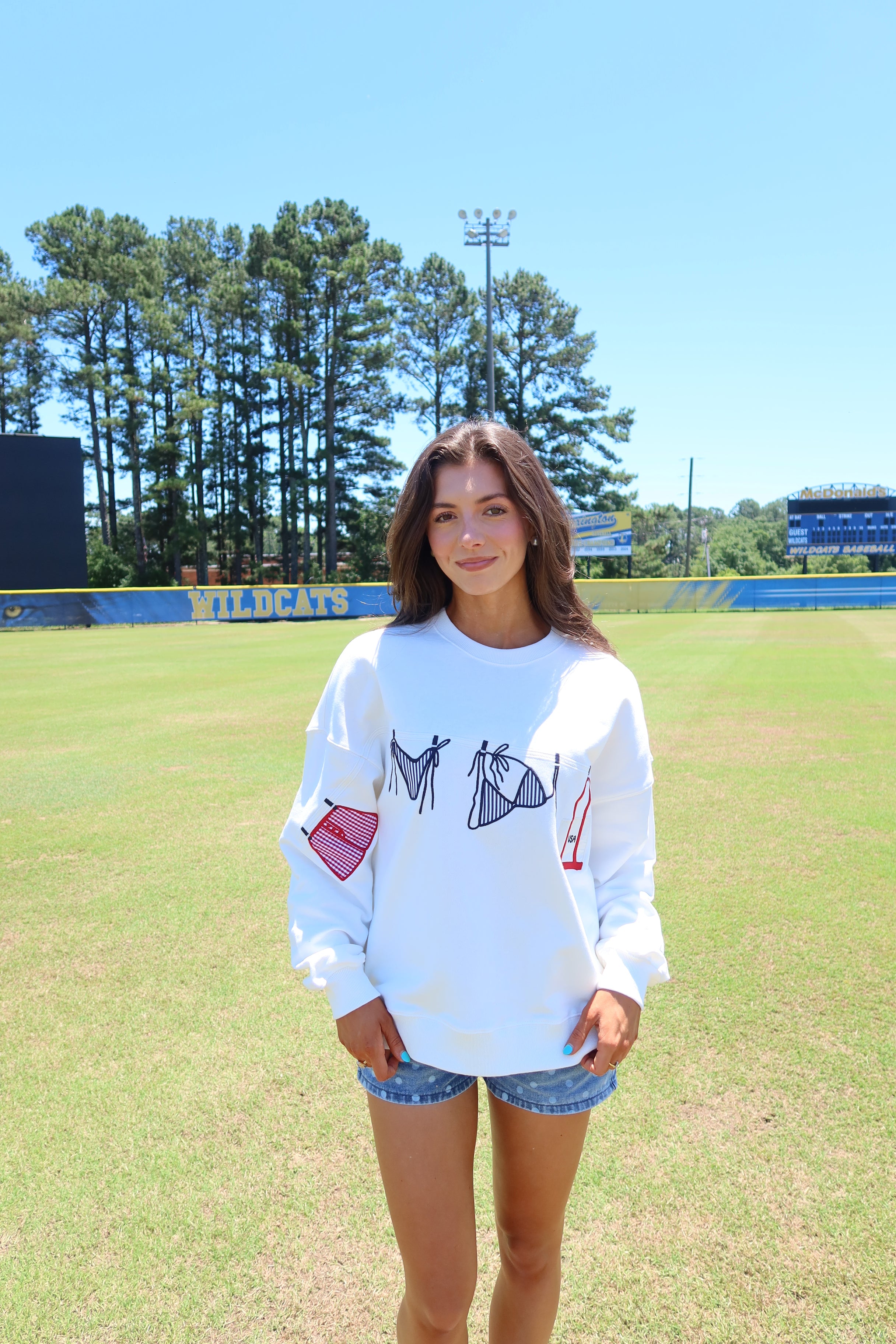 All-American Summer Crewneck- White