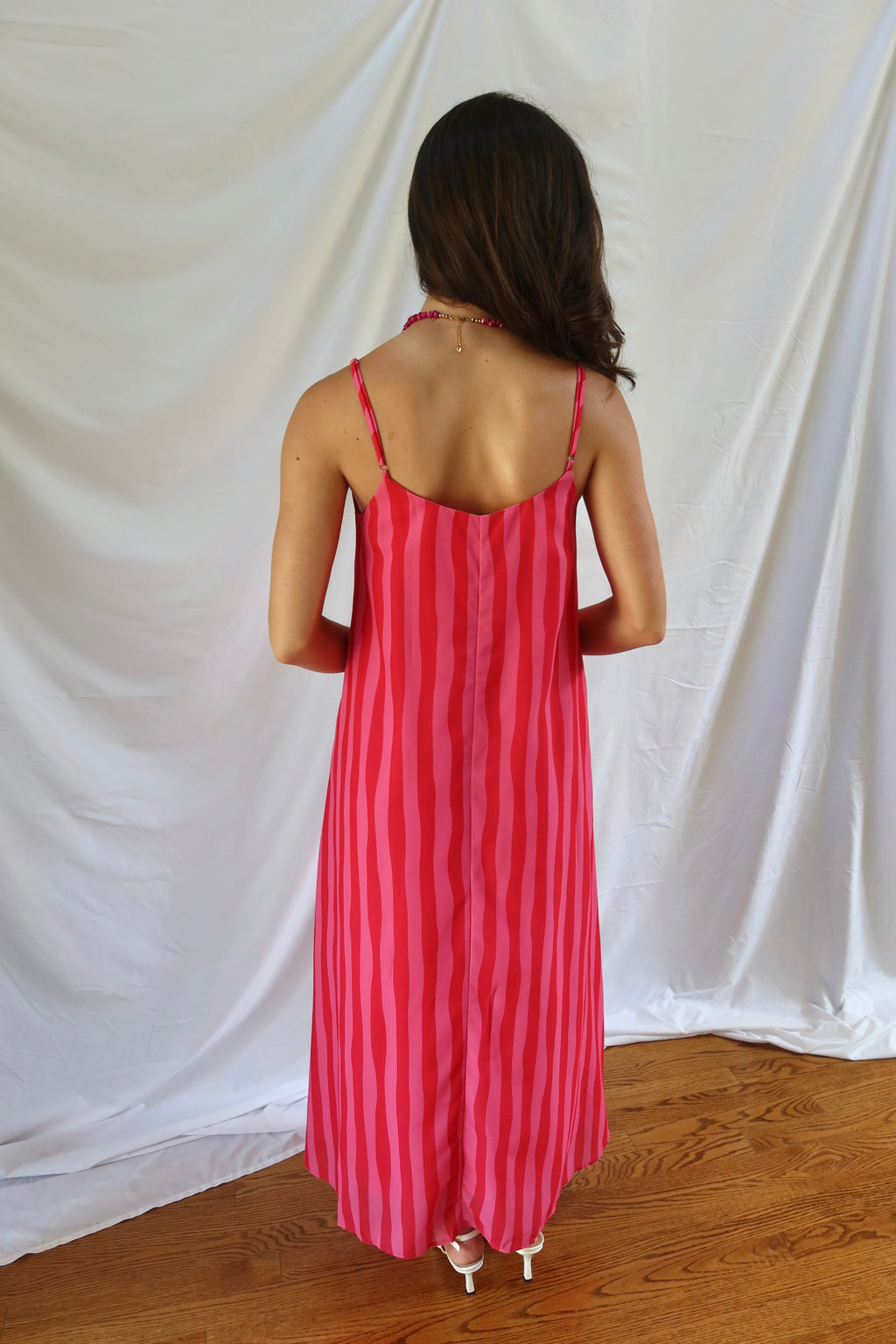 Sangria Sunset Maxi Dress- Red/Pink