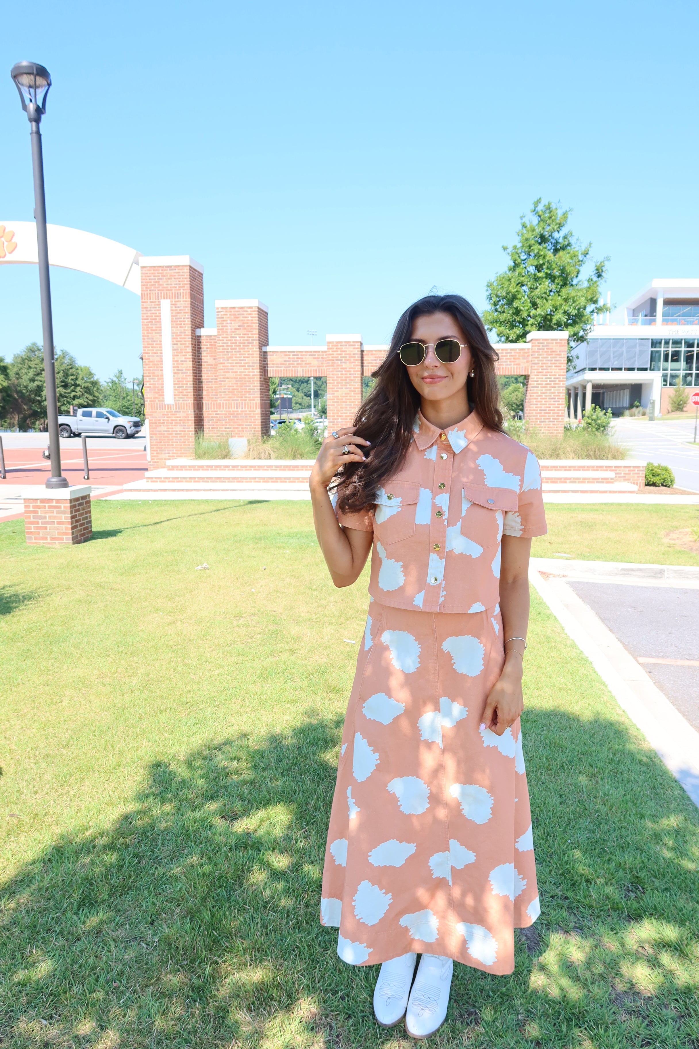 Cowbell Cutie Set- Orange/White