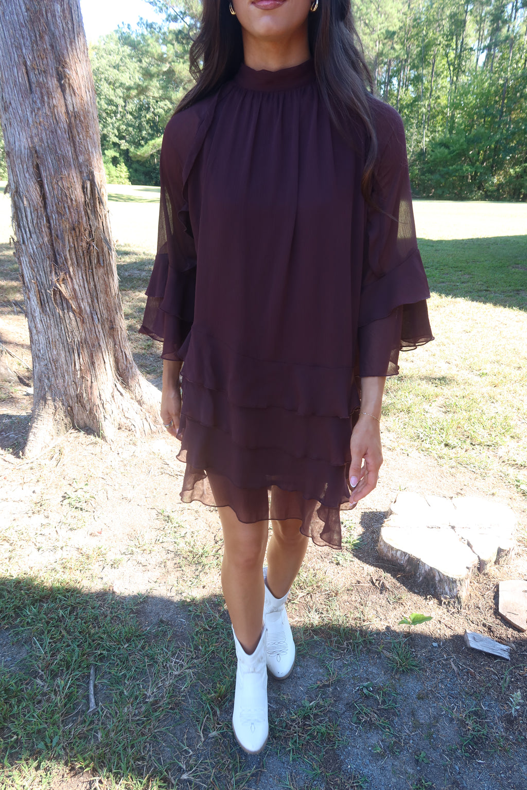 Choosin' Texas Mini Dress- Brown