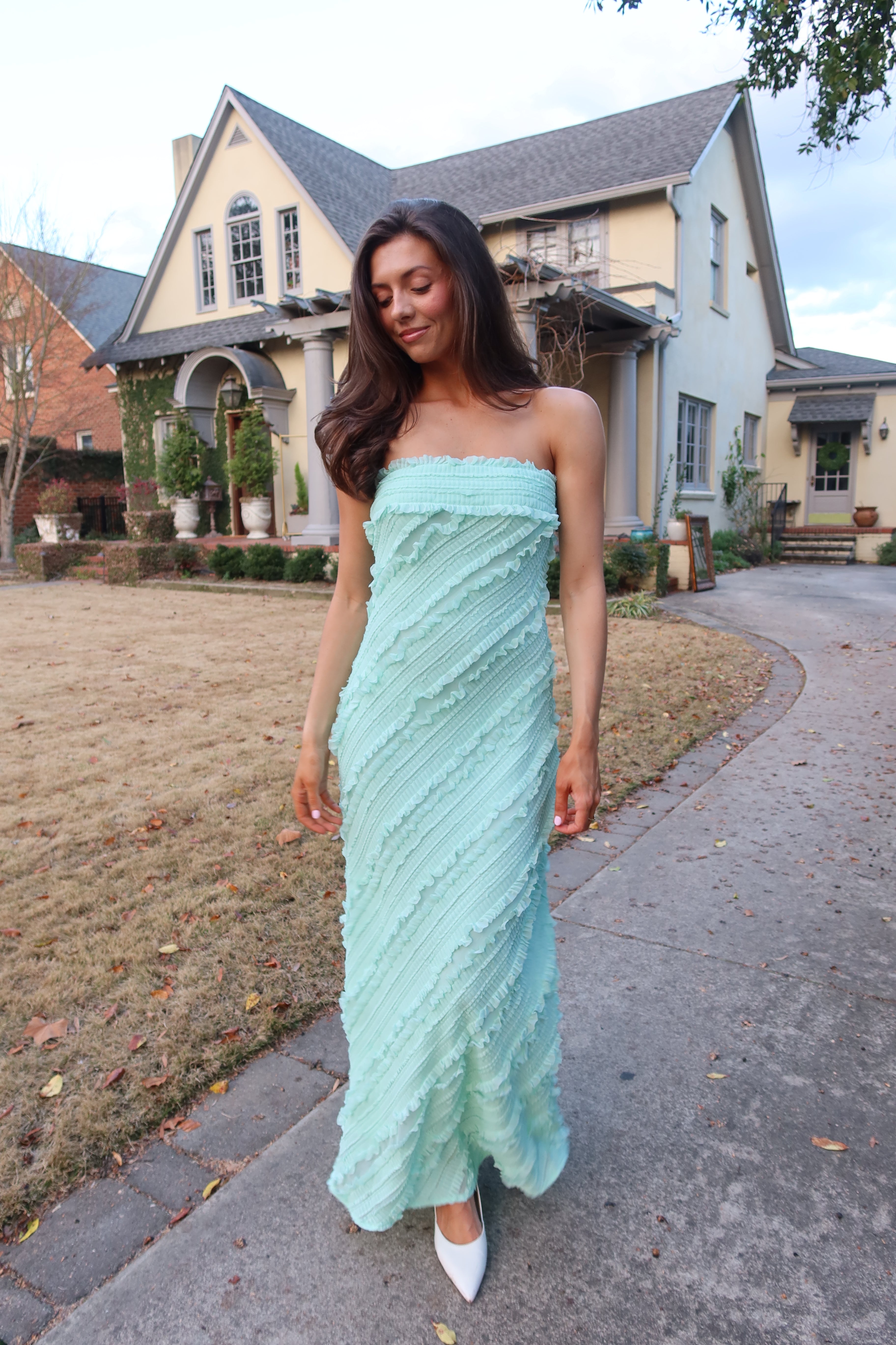 Mint Meadow Maxi Dress- Mint Green