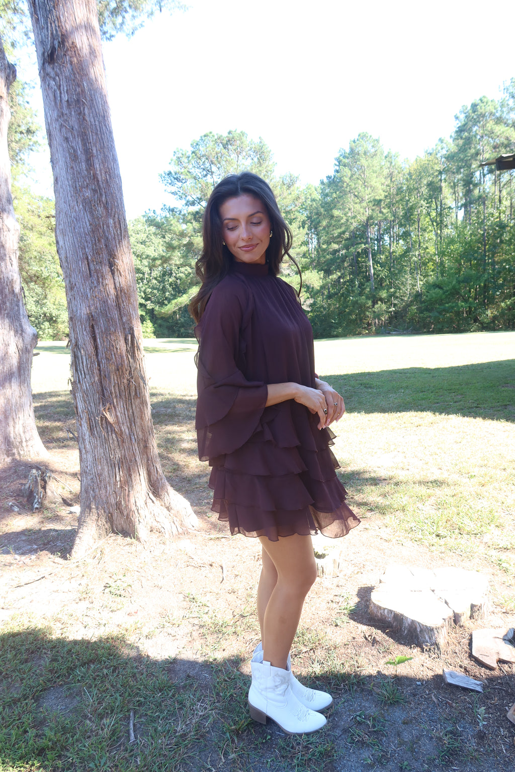 Choosin' Texas Mini Dress- Brown