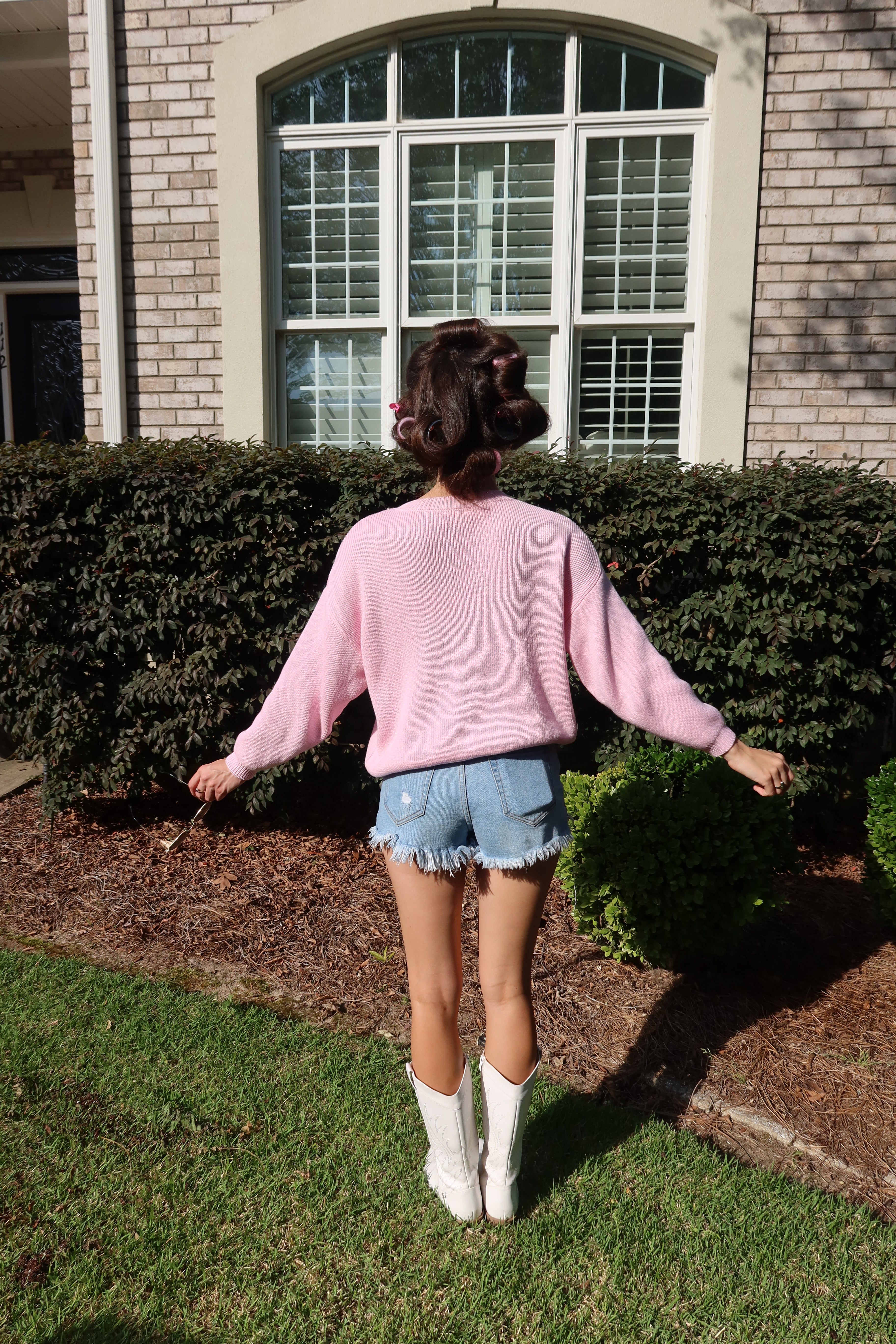 American Girl Flag Sweater- Pink
