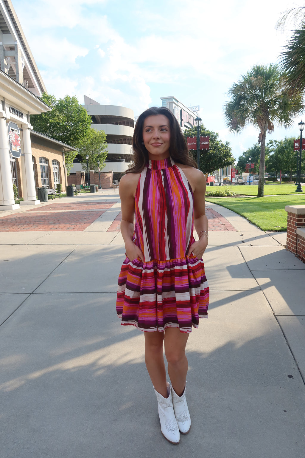 Tiger Town Mini Dress- Multi