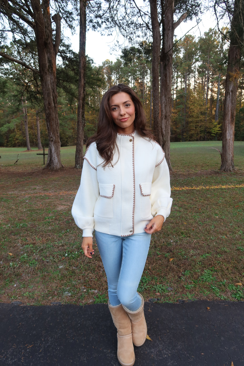 Cabinwood Jacket- Ivory/Mocha
