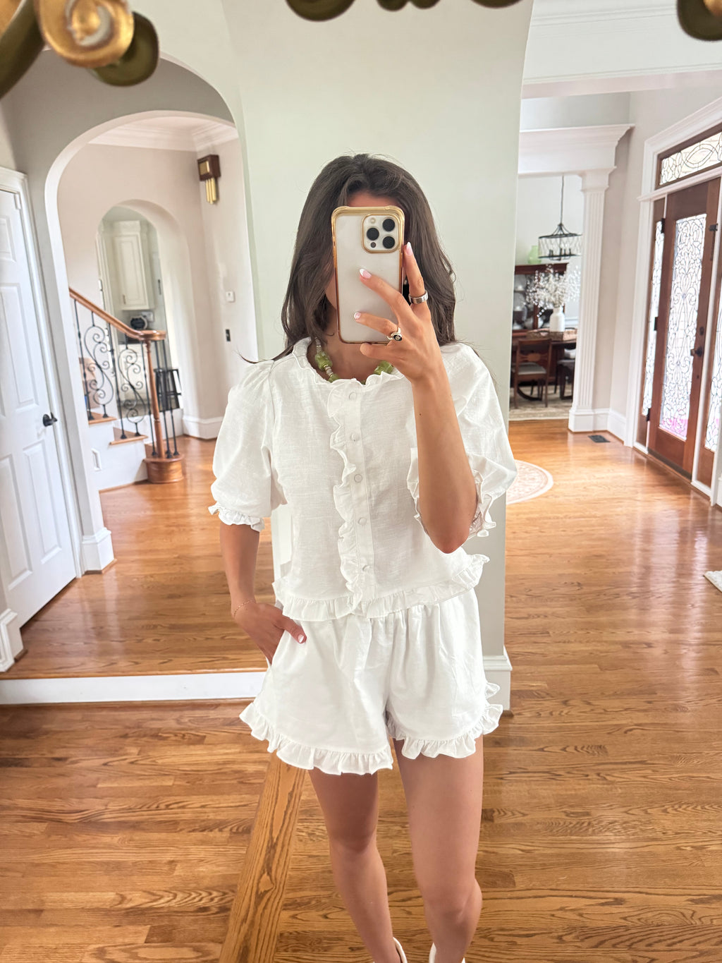 Charleston Babydoll Set- White