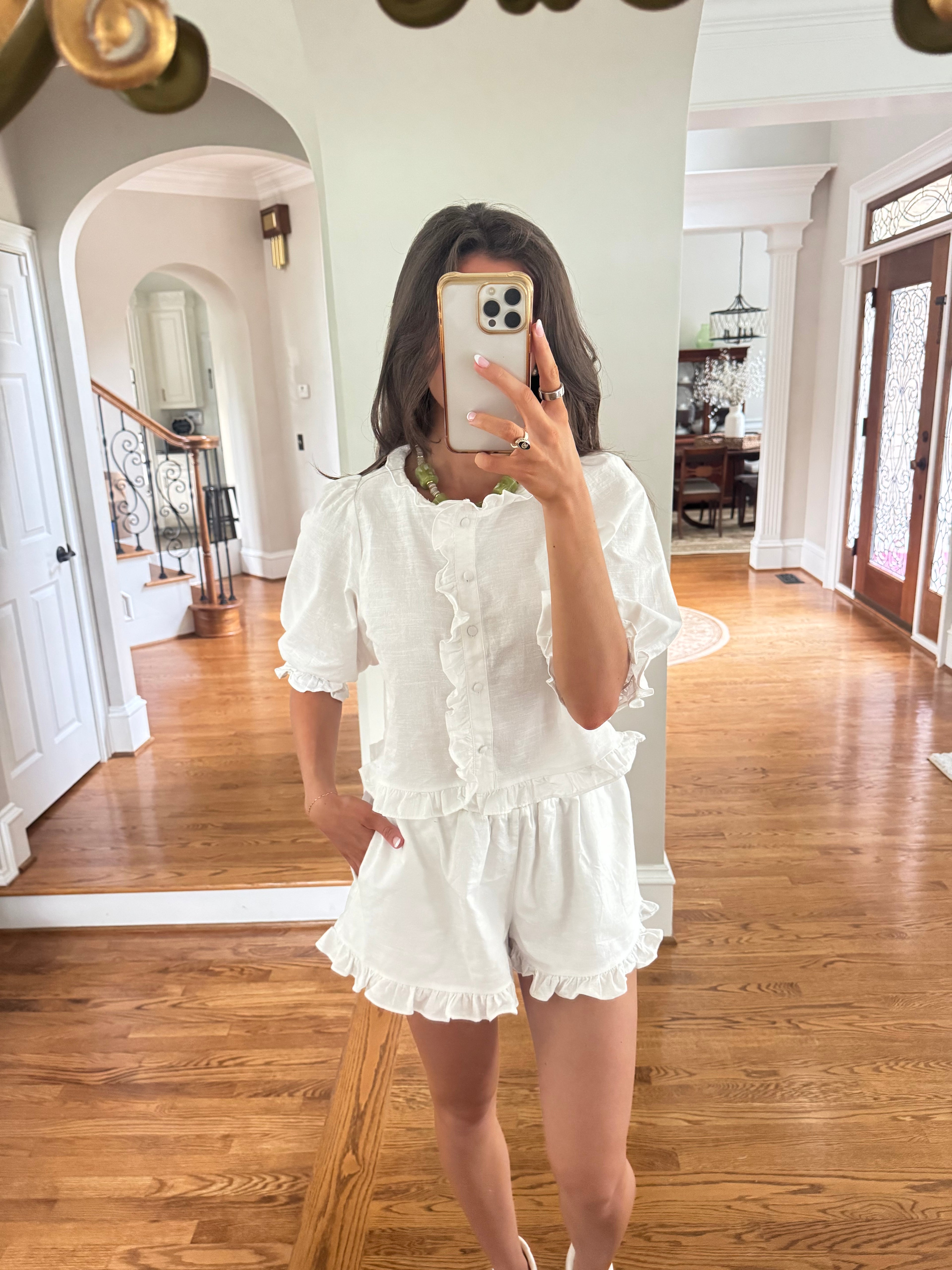 Charleston Babydoll Set- White
