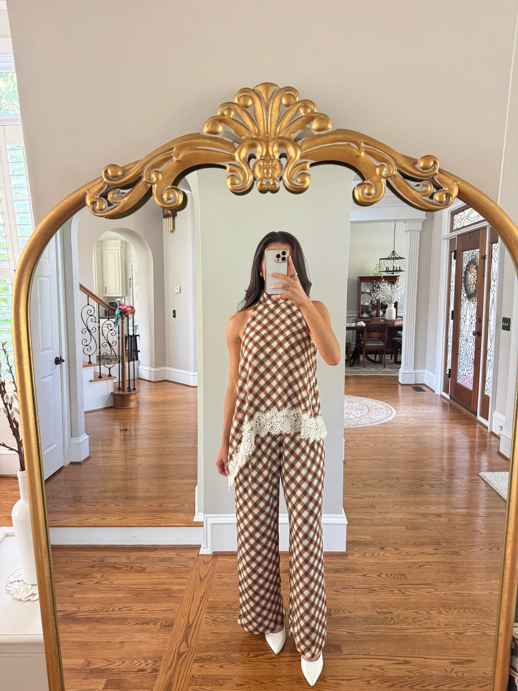 Tuscan Lace Asymmetrical Top- Multi