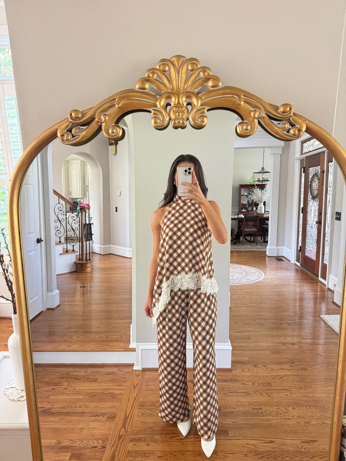 Tuscan Lace Asymmetrical Top- Multi
